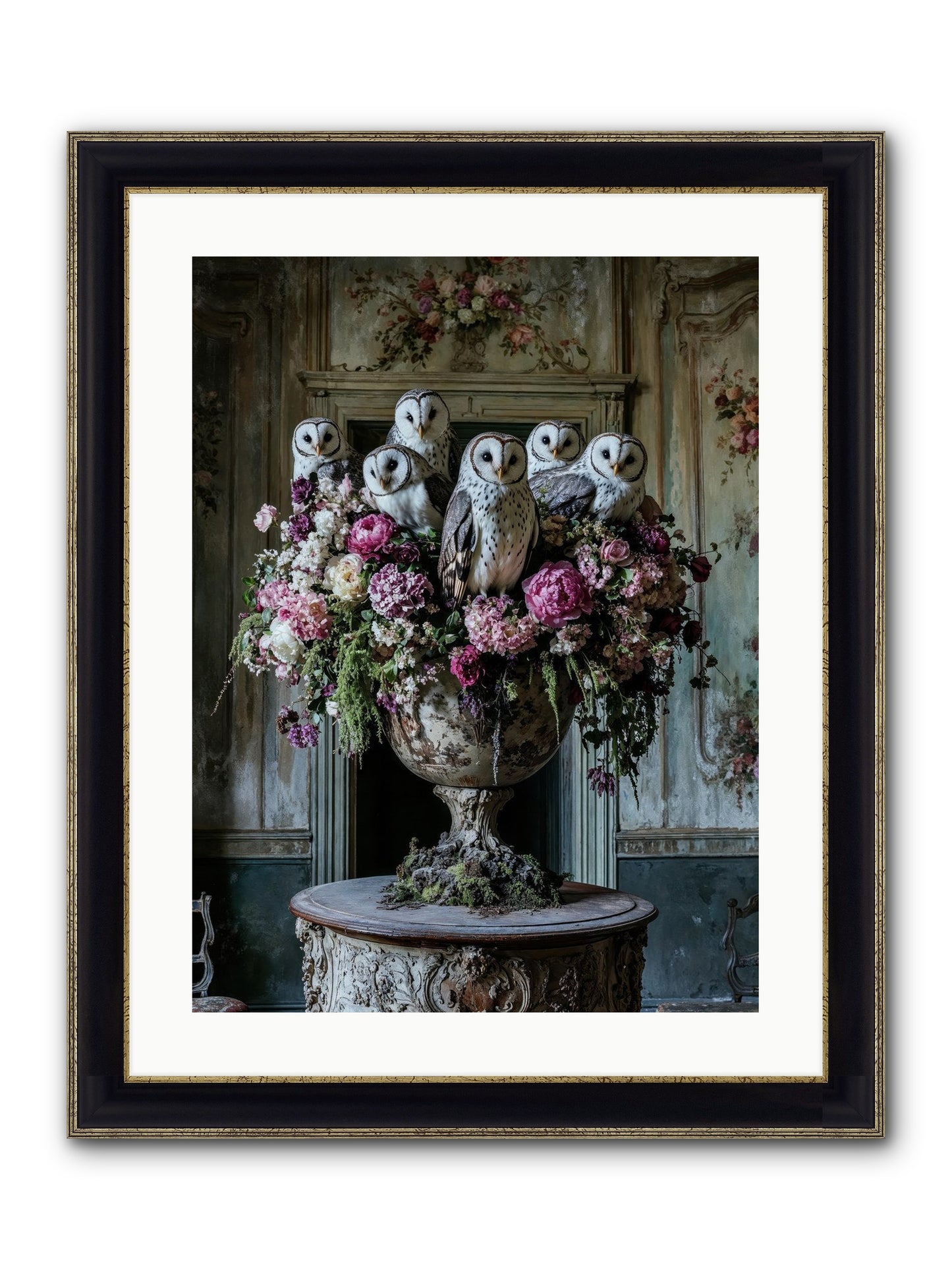 Luminous Pause Framed Print - Black & Gold 18x24