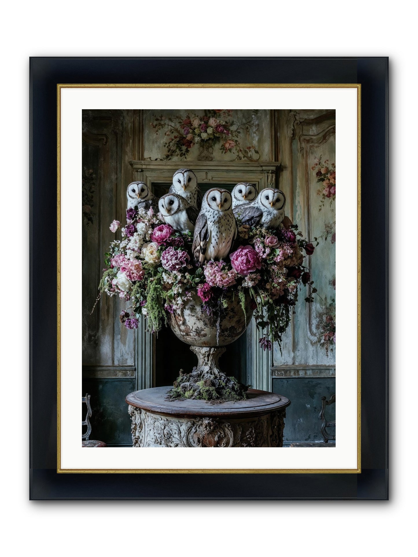 Luminous Pause Framed Print - Wide Black w/Gold 24x32