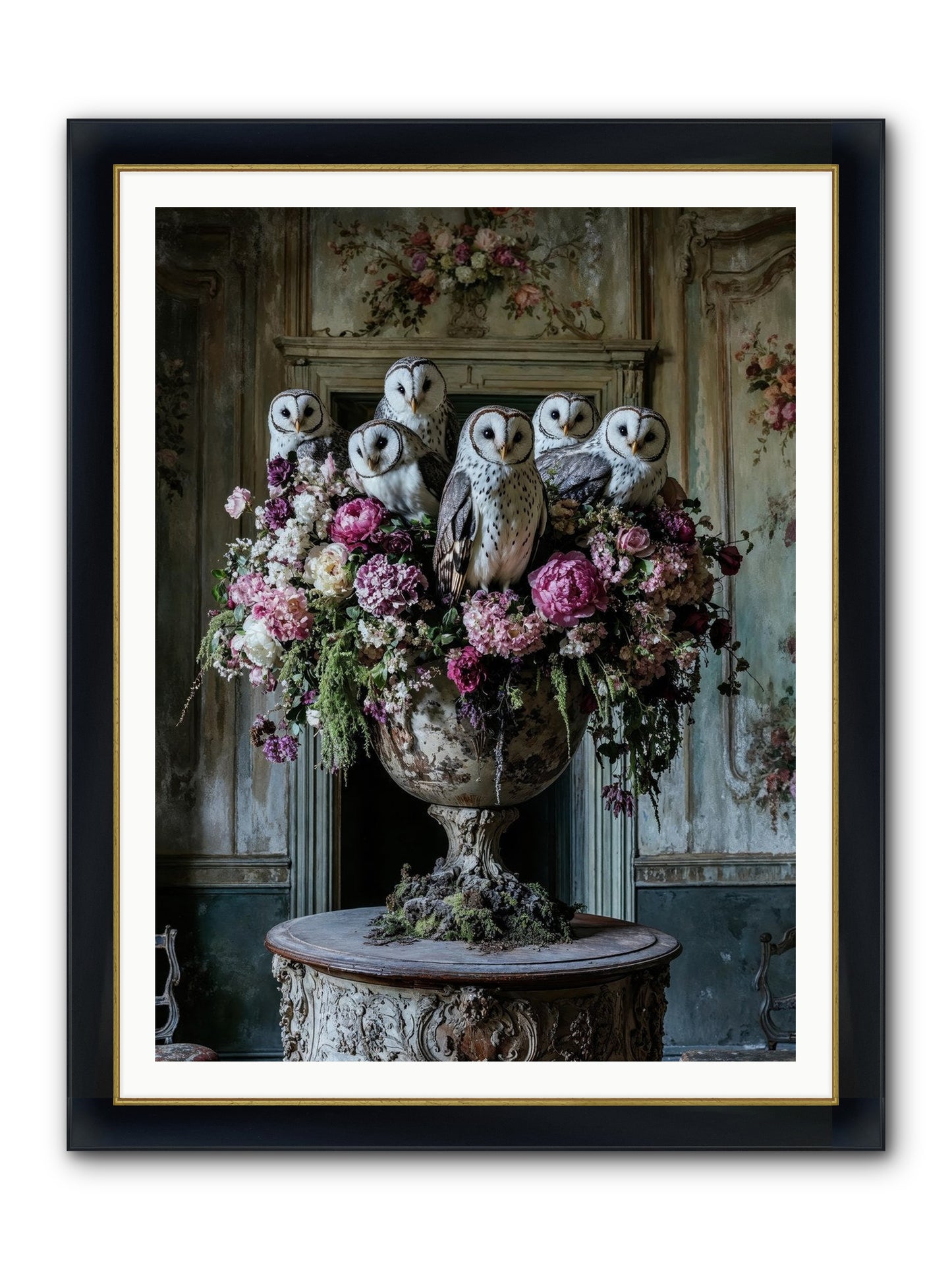Luminous Pause Framed Print - Wide Black w/Gold 36x48