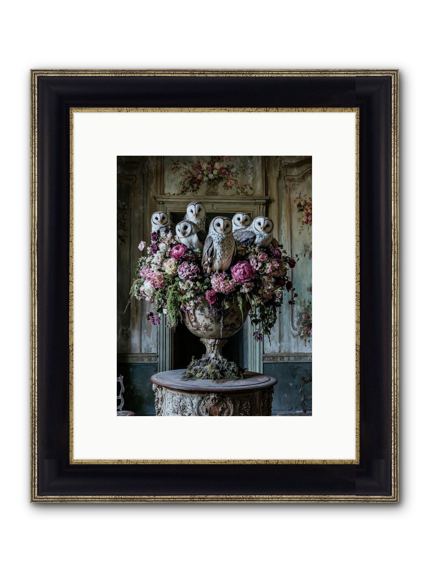 Luminous Pause Framed Print - Black & Gold 9x12