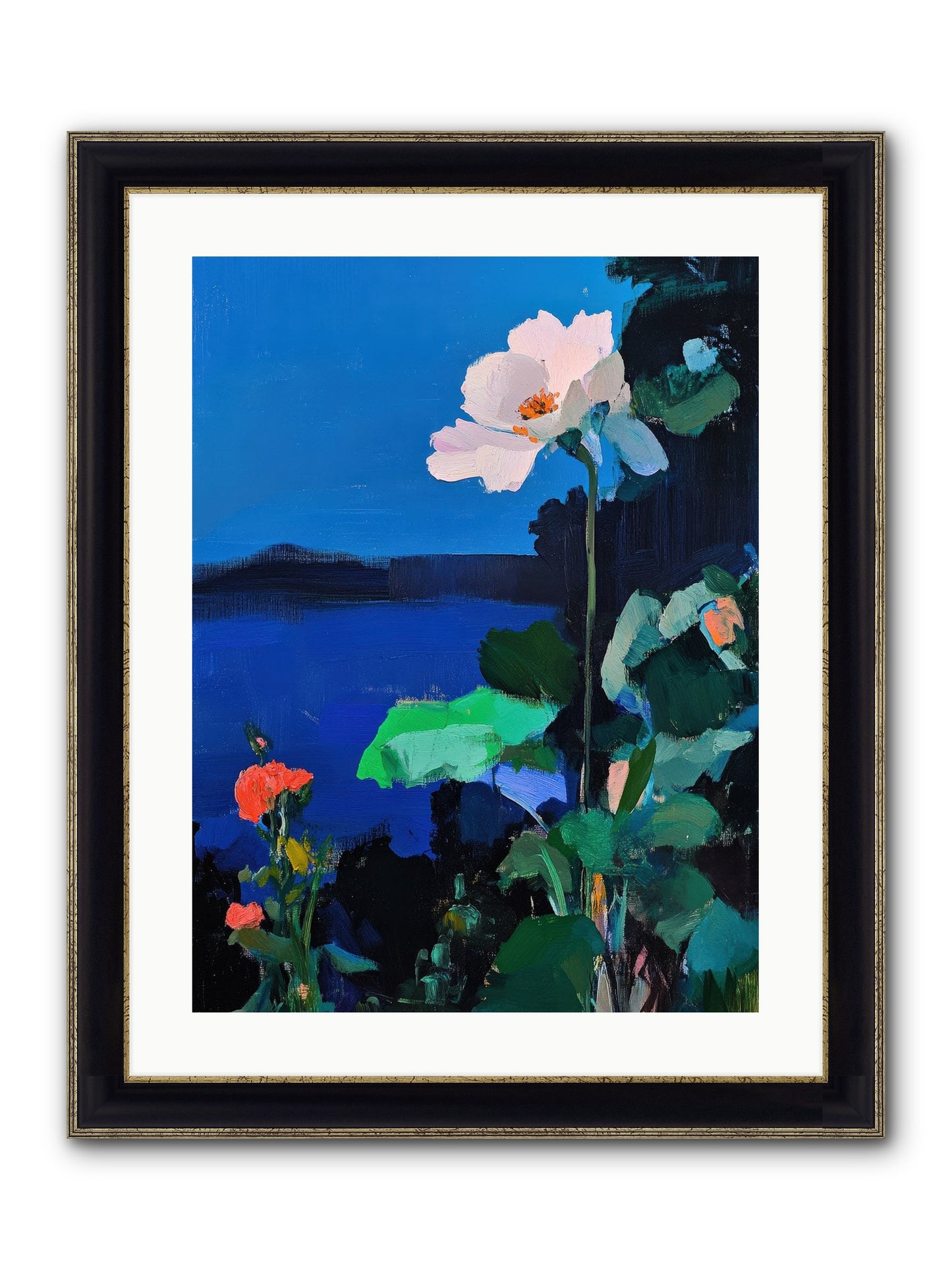 Luminous Reverie Framed Print - Black & Gold 18x24