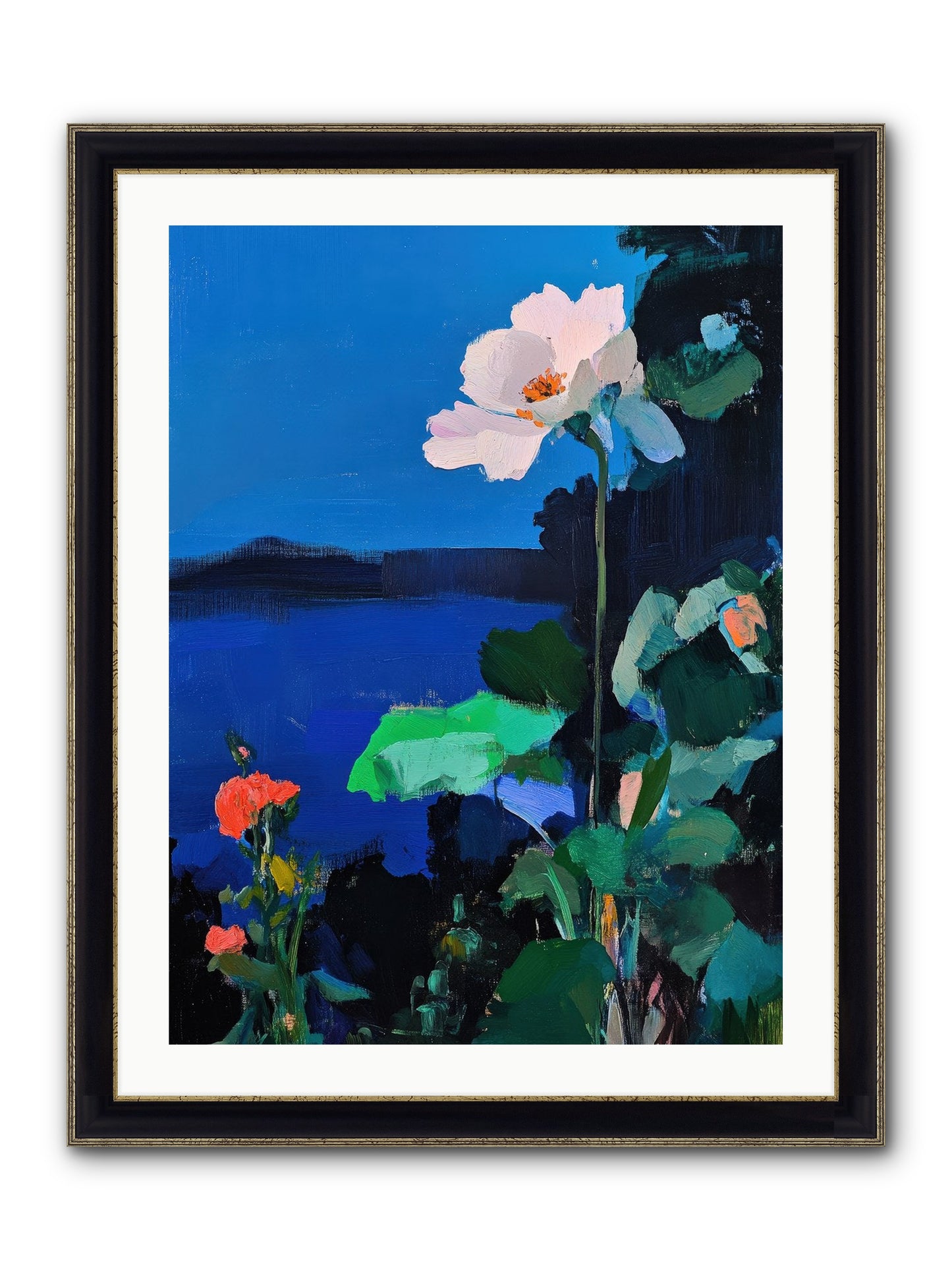 Luminous Reverie Framed Print - Black & Gold 24x32