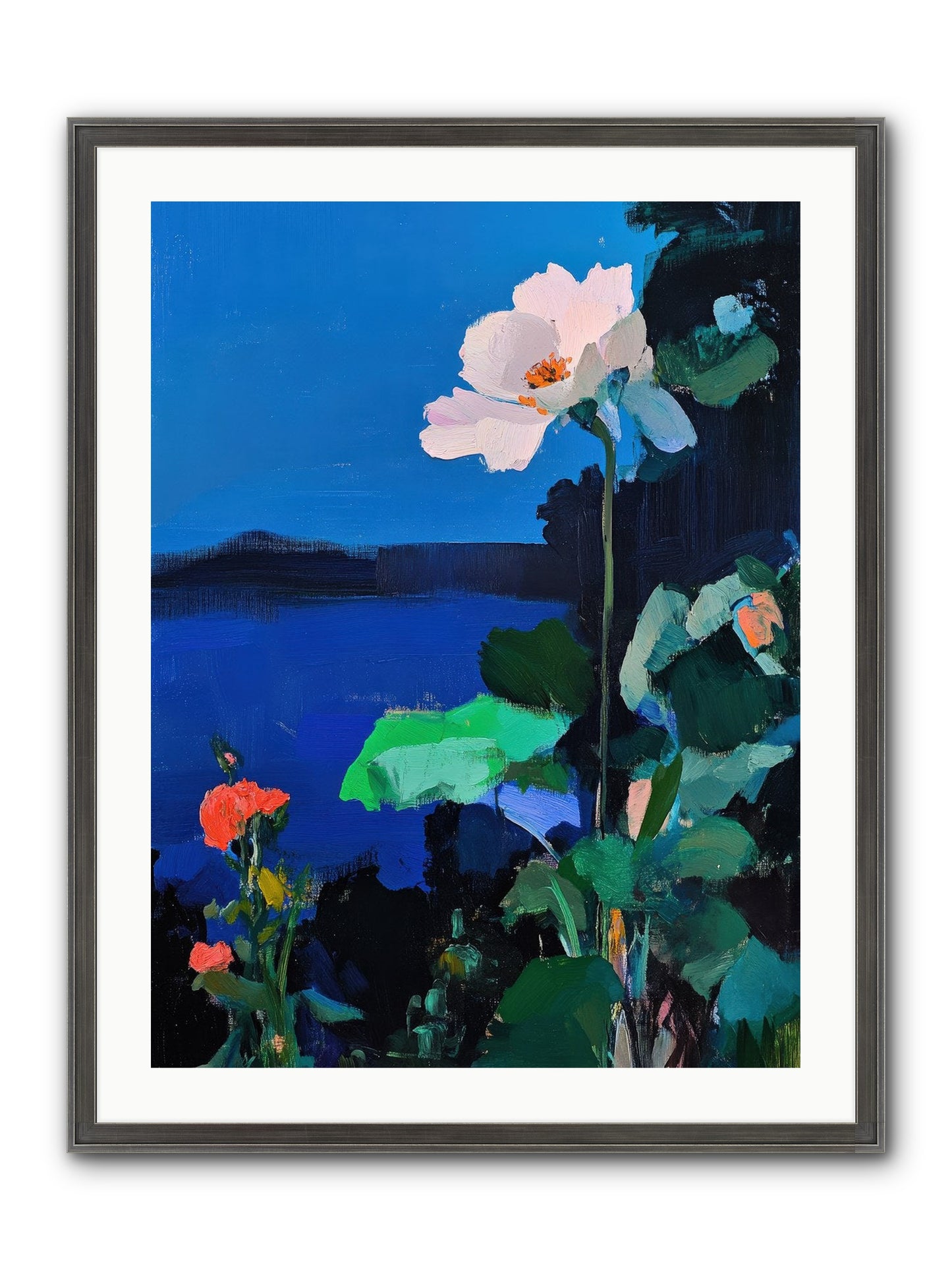 Luminous Reverie Framed Print - Slimwoods Black/Silver 24x32