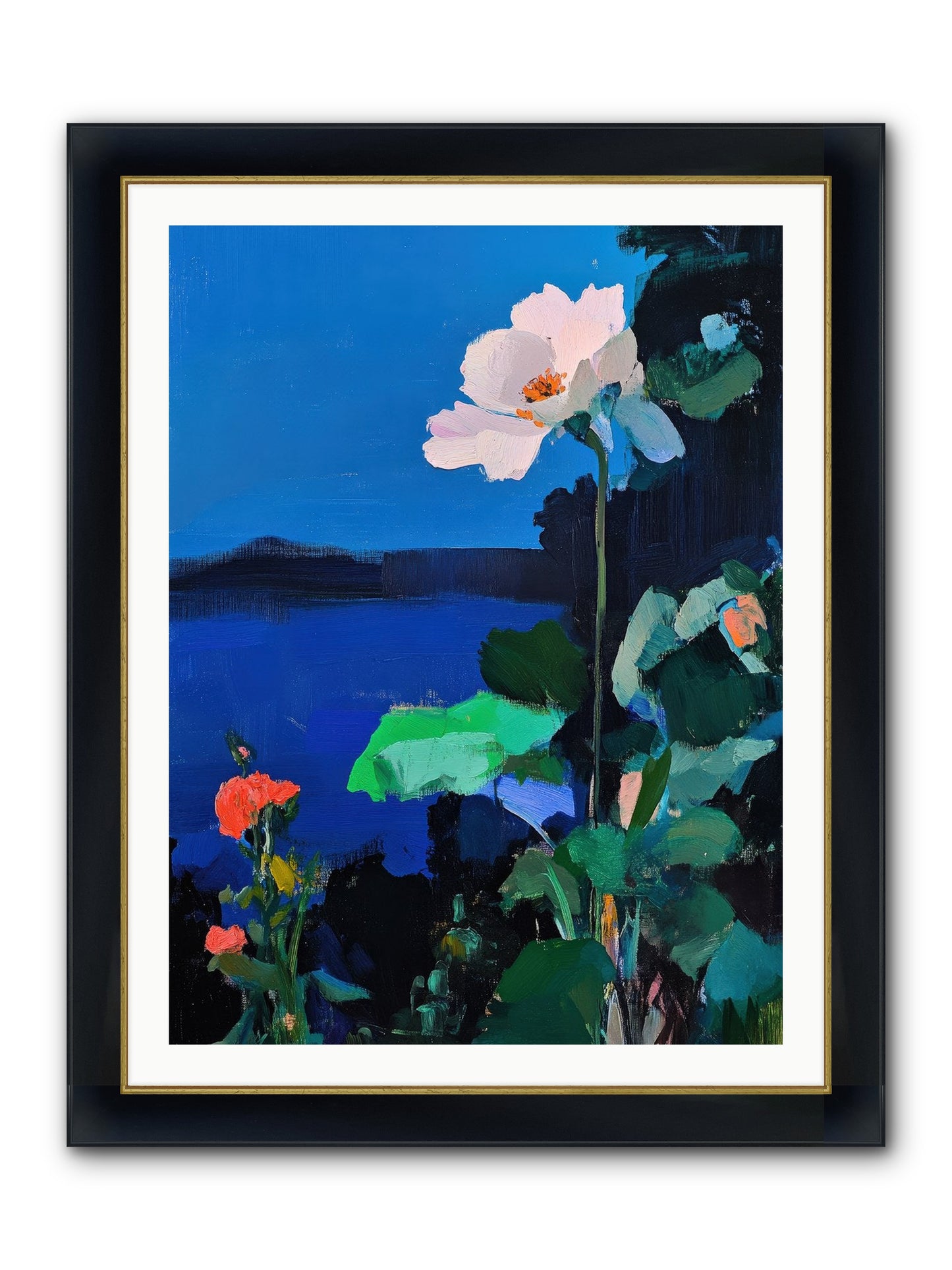 Luminous Reverie Framed Print - Wide Black w/Gold 30x40