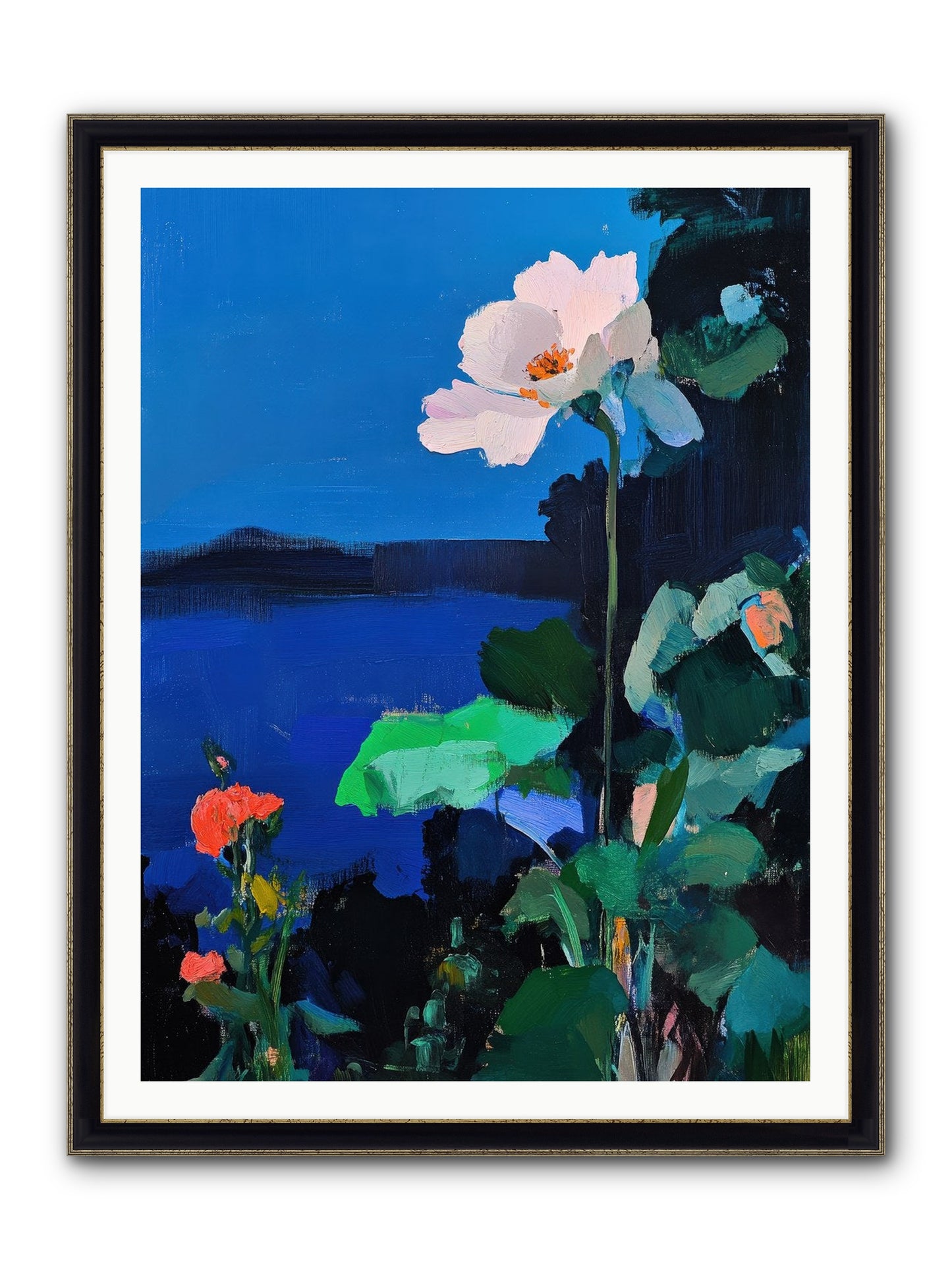 Luminous Reverie Framed Print - Black & Gold 36x48