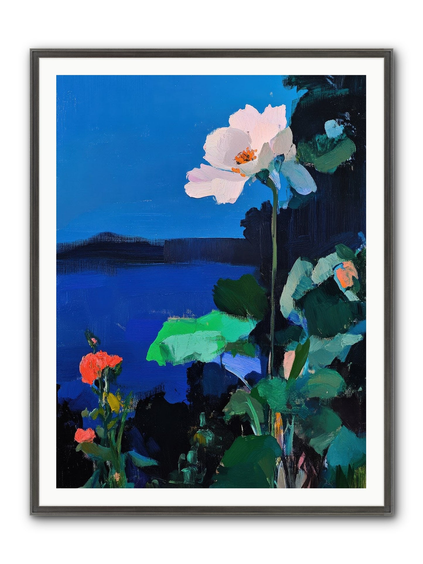 Luminous Reverie Framed Print - Slimwoods Black/Silver 36x48