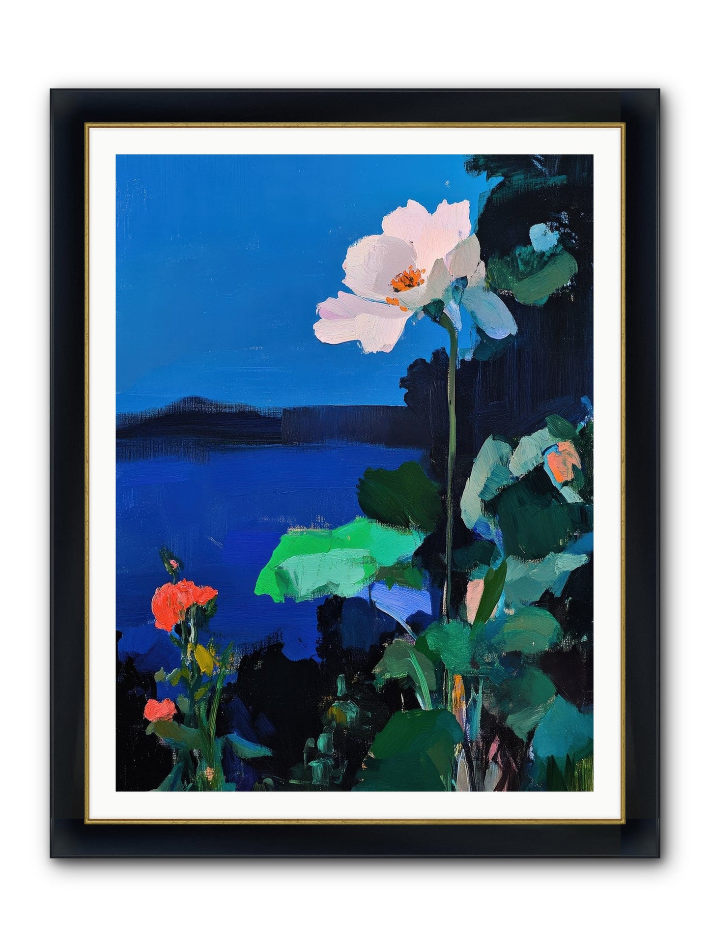 Luminous Reverie Framed Print - Wide Black w/Gold 36x48