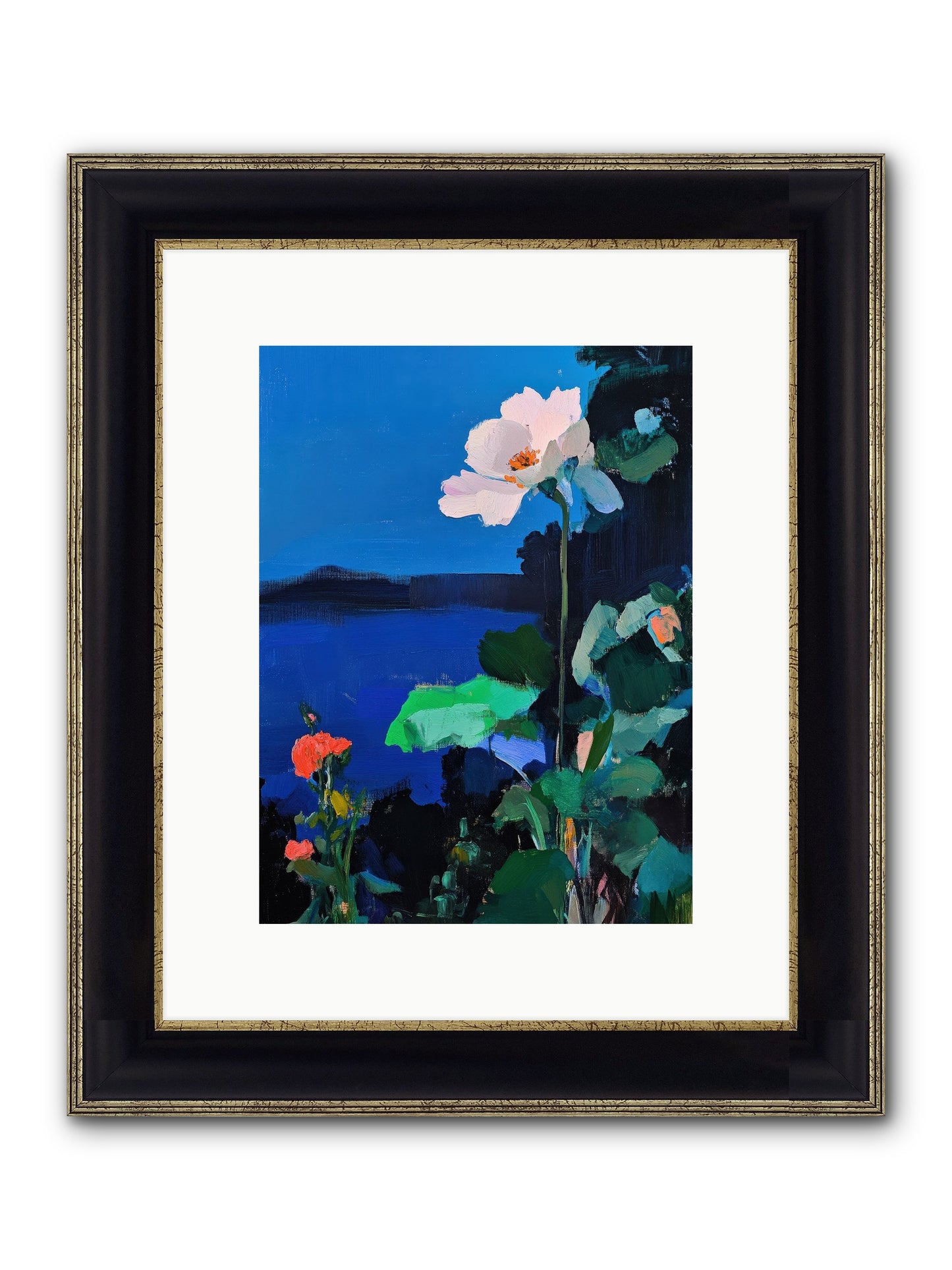 Luminous Reverie Framed Print - Black & Gold 9x12