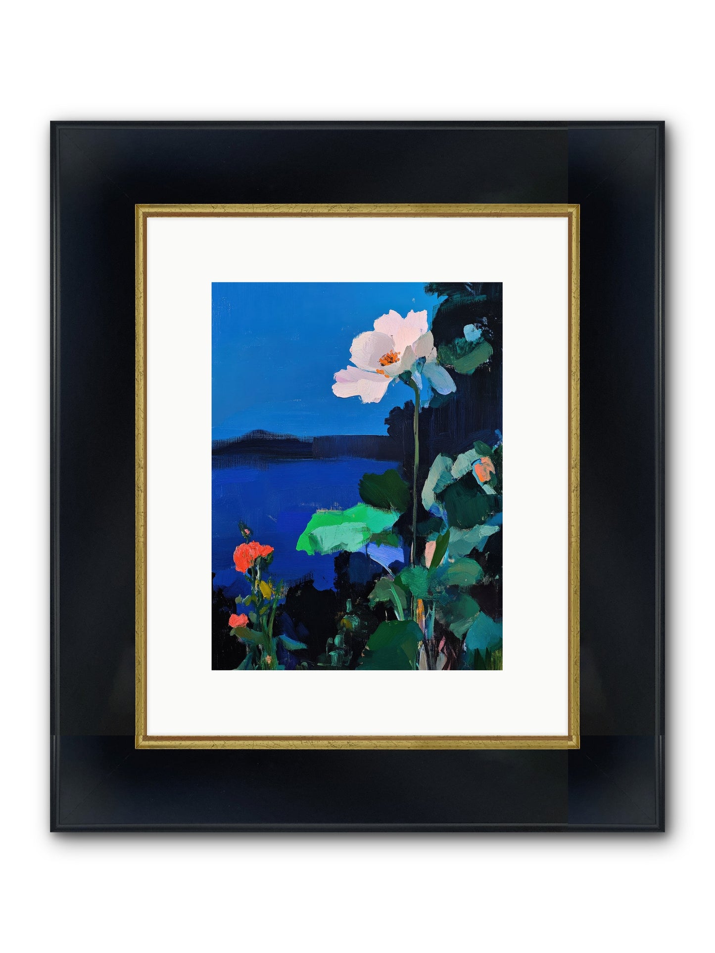 Luminous Reverie Framed Print - Wide Black w/Gold 9x12