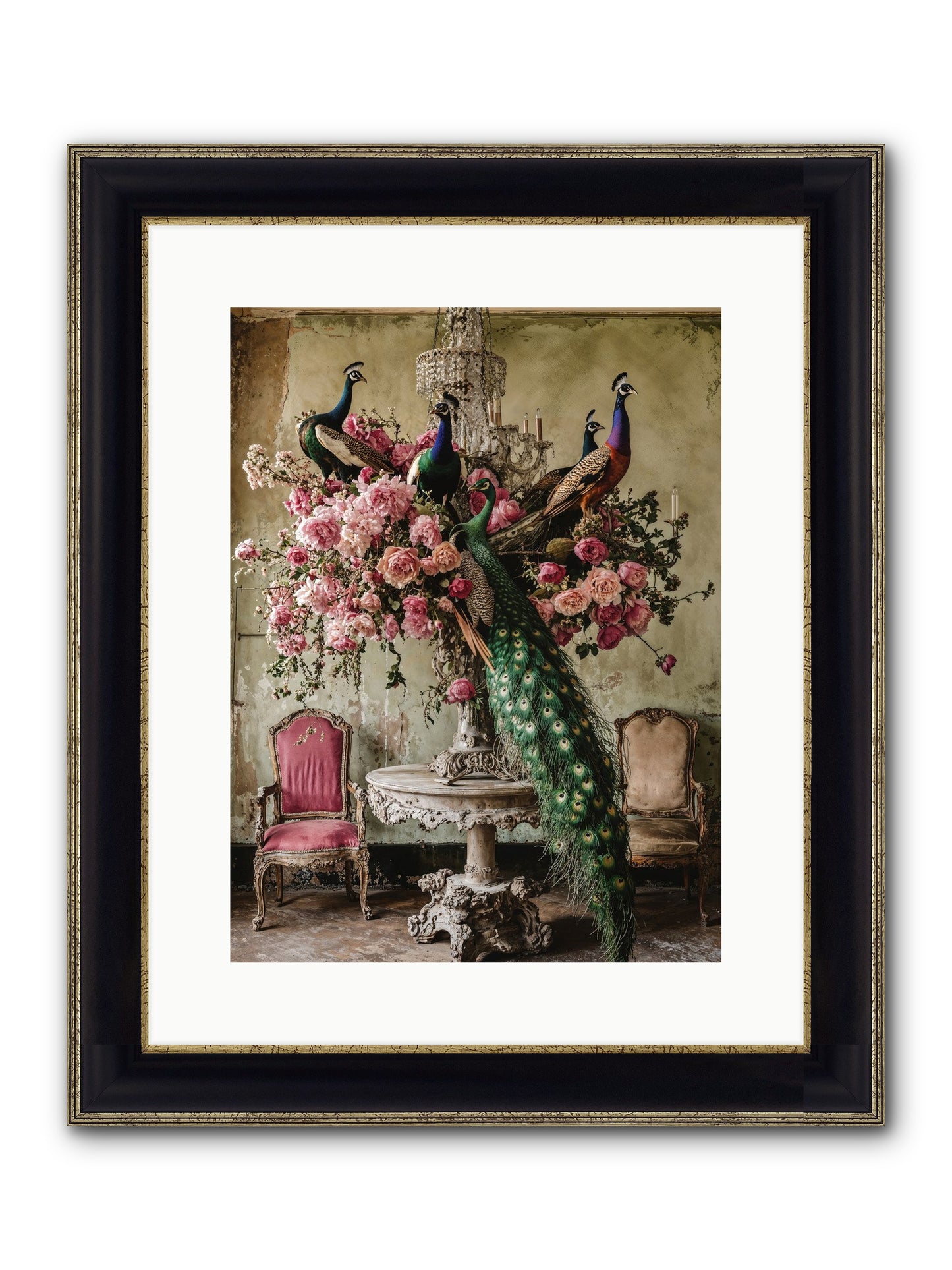 Luminous Vagabonds Framed Print - Black & Gold 12x16