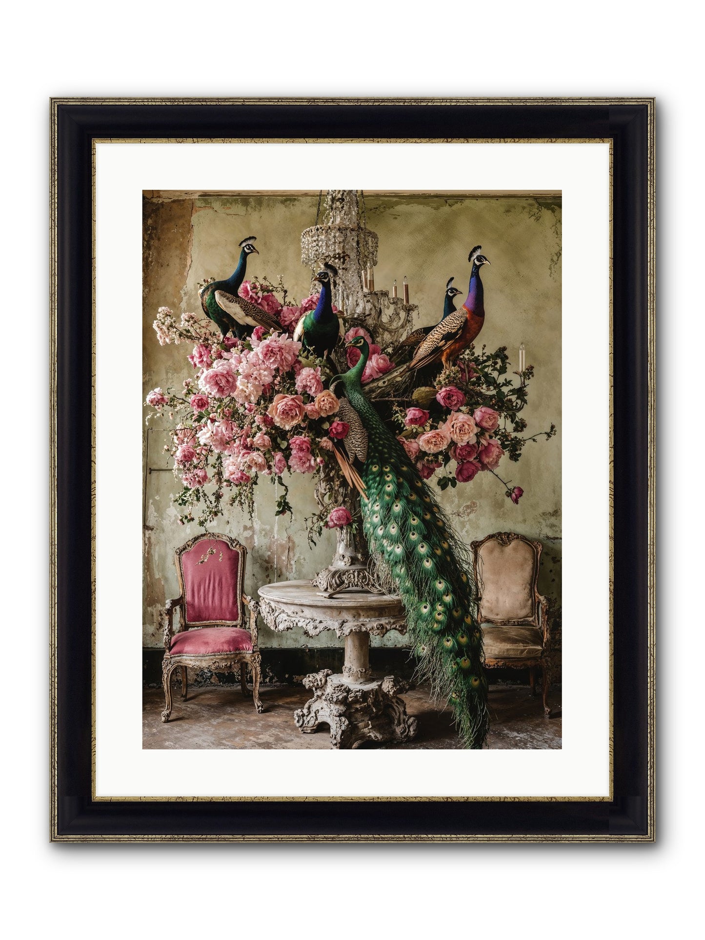 Luminous Vagabonds Framed Print - Black & Gold 18x24