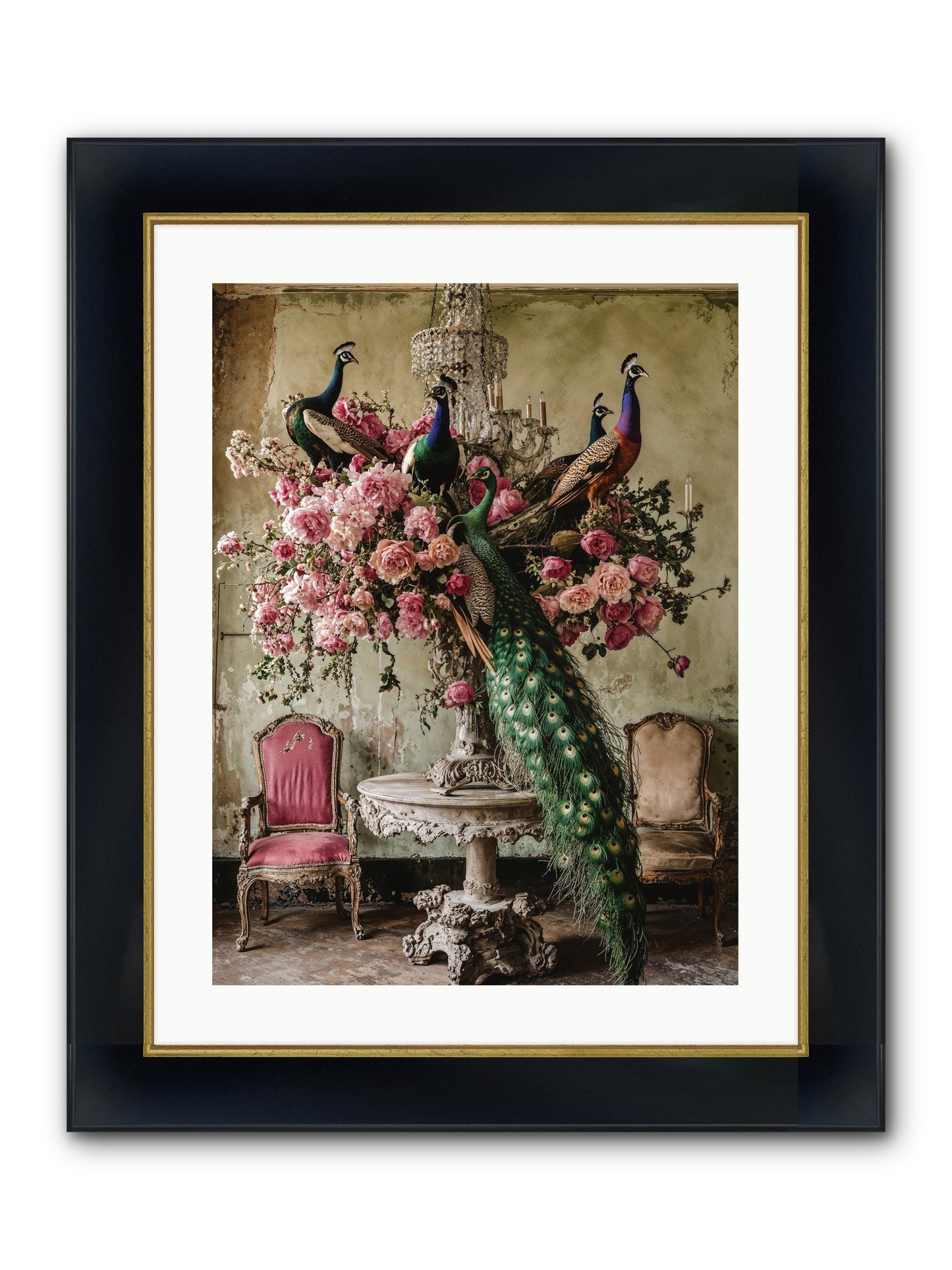Luminous Vagabonds Framed Print - Wide Black w/Gold 18x24