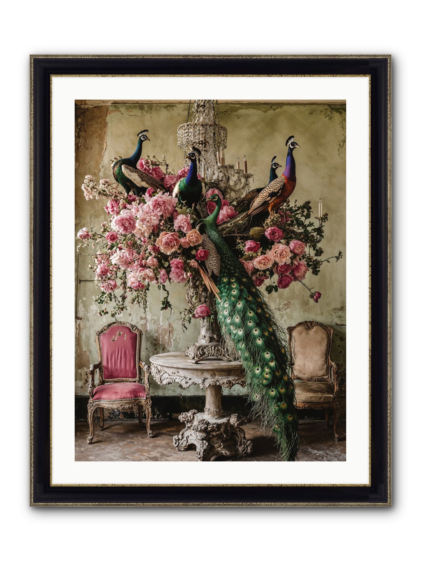 Luminous Vagabonds Framed Print - Black & Gold 24x32