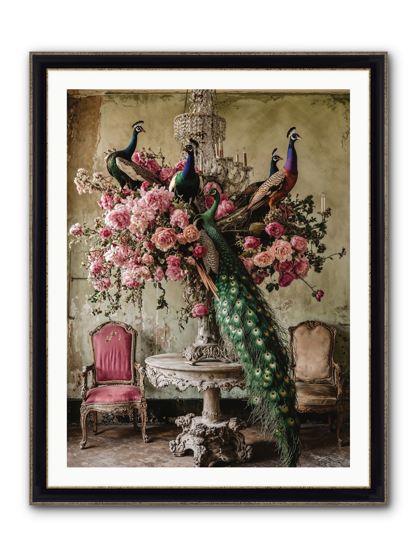 Luminous Vagabonds Framed Print - Black & Gold 30x40
