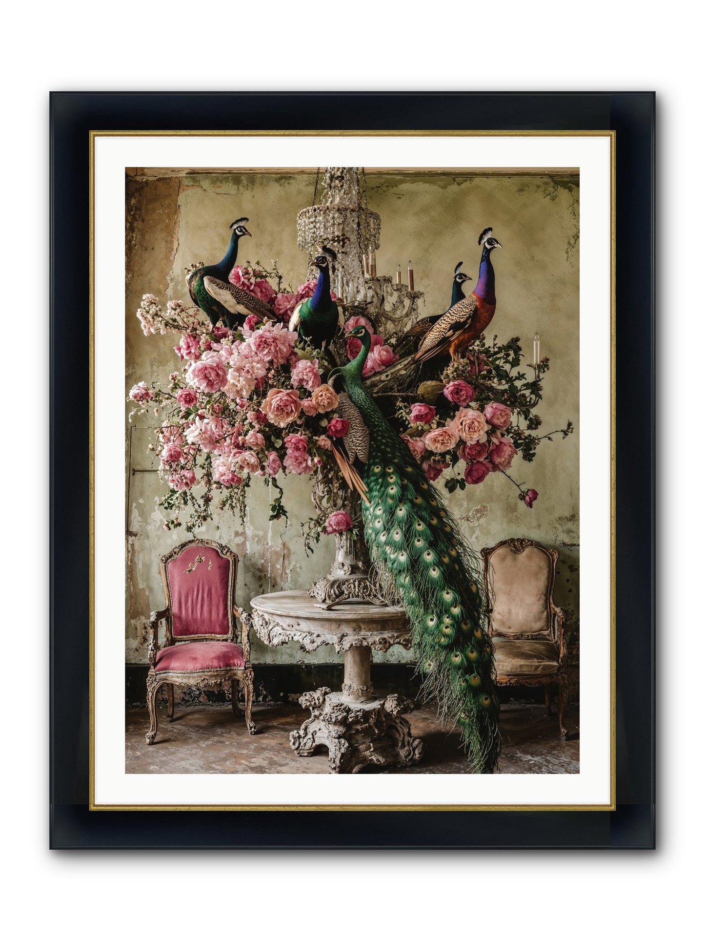 Luminous Vagabonds Framed Print - Wide Black w/Gold 30x40