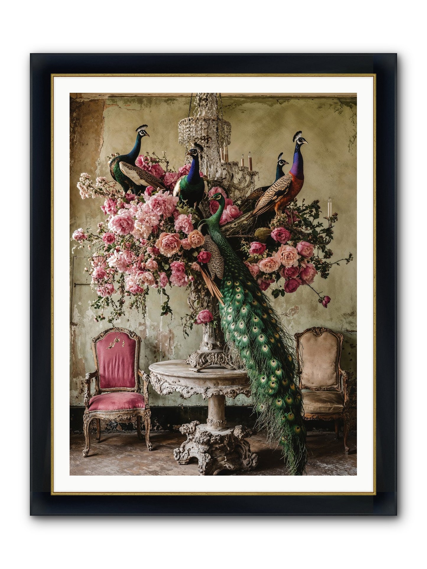 Luminous Vagabonds Framed Print - Wide Black w/Gold 36x48