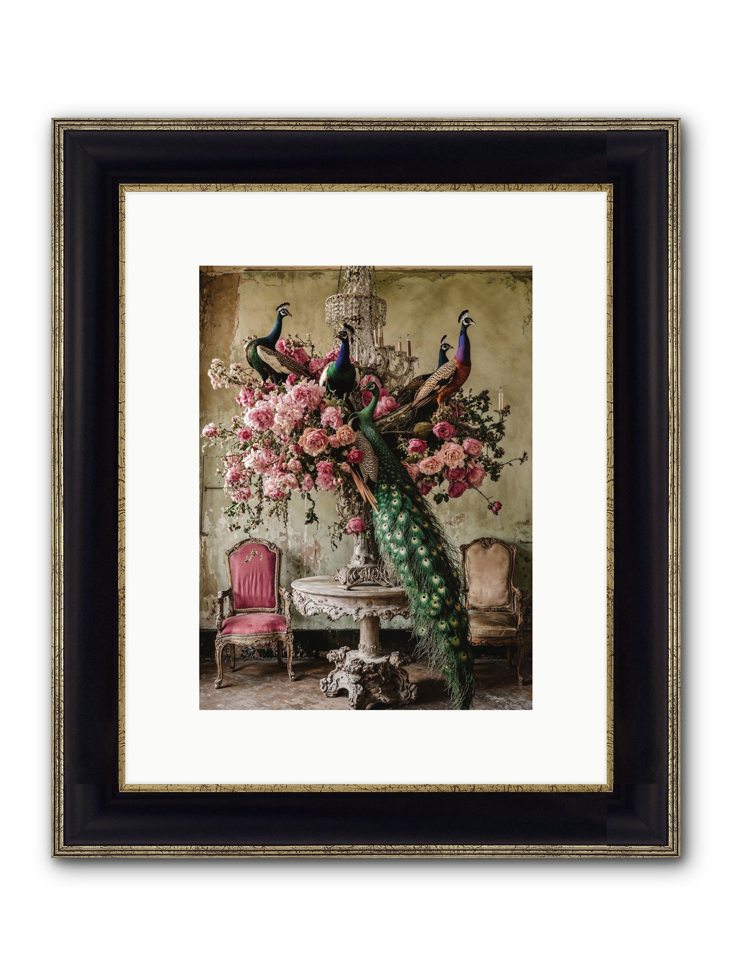 Luminous Vagabonds Framed Print - Black & Gold 9x12