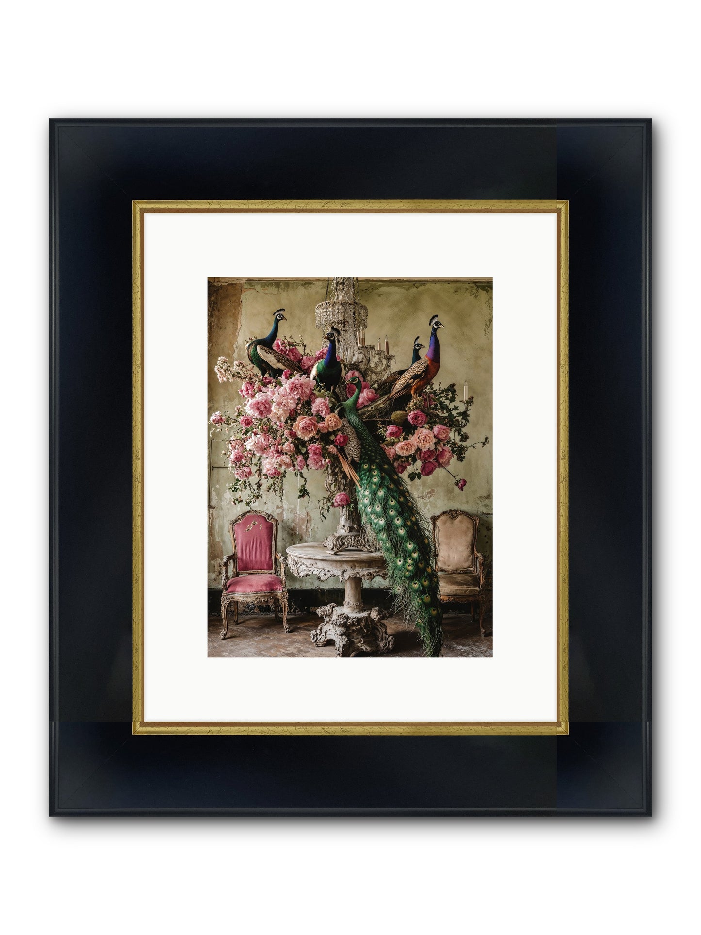 Luminous Vagabonds Framed Print - Wide Black w/Gold 9x12