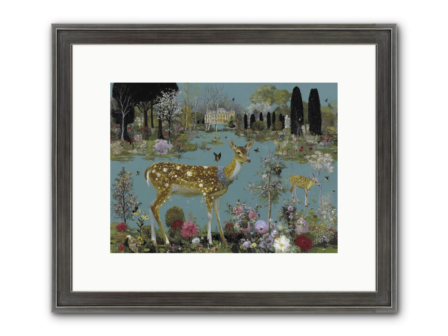 Luminous Whispers Framed Print - Slimwoods Black/Silver 12x9