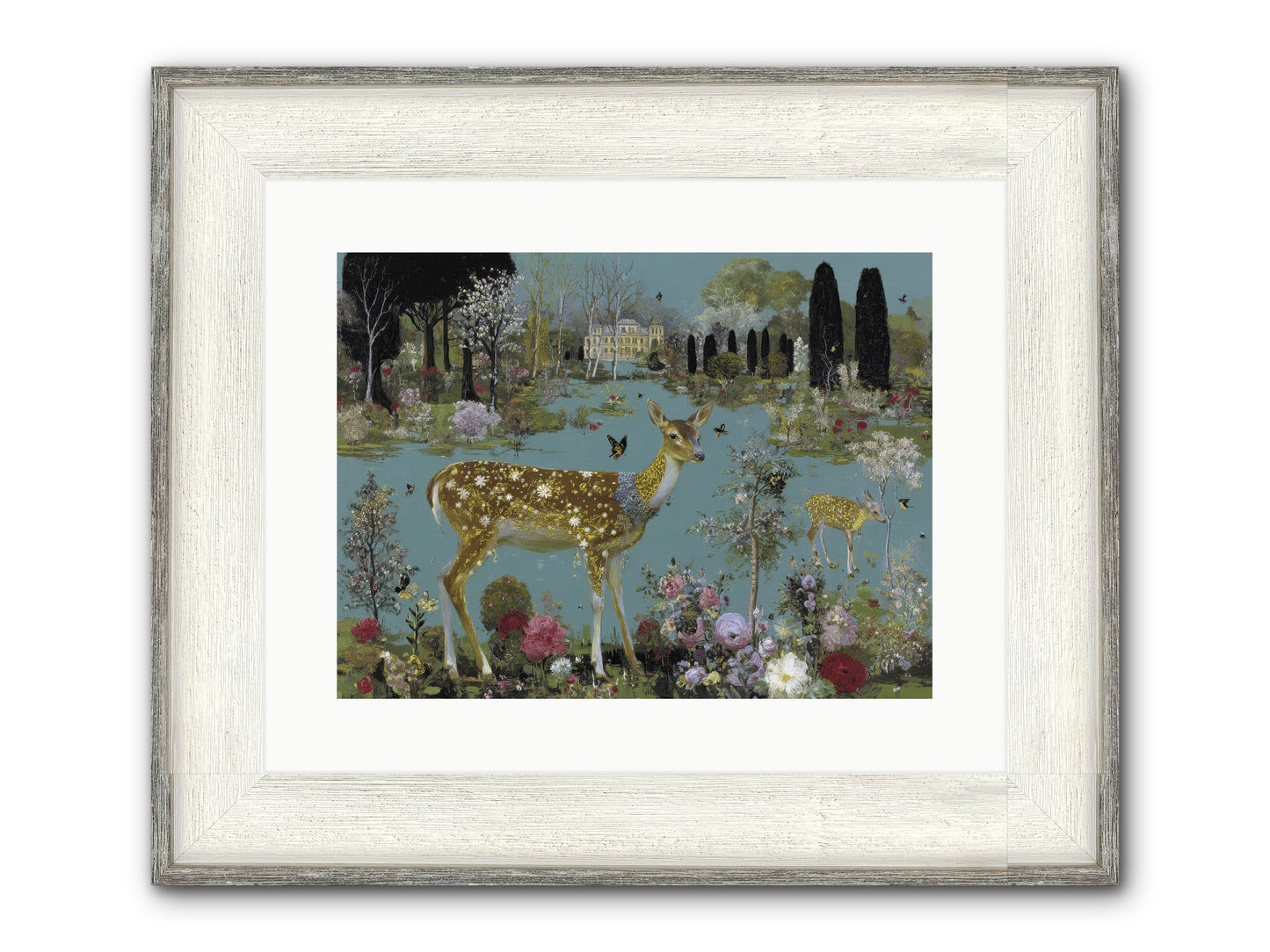 Luminous Whispers Framed Print - Driftwood White 16x12