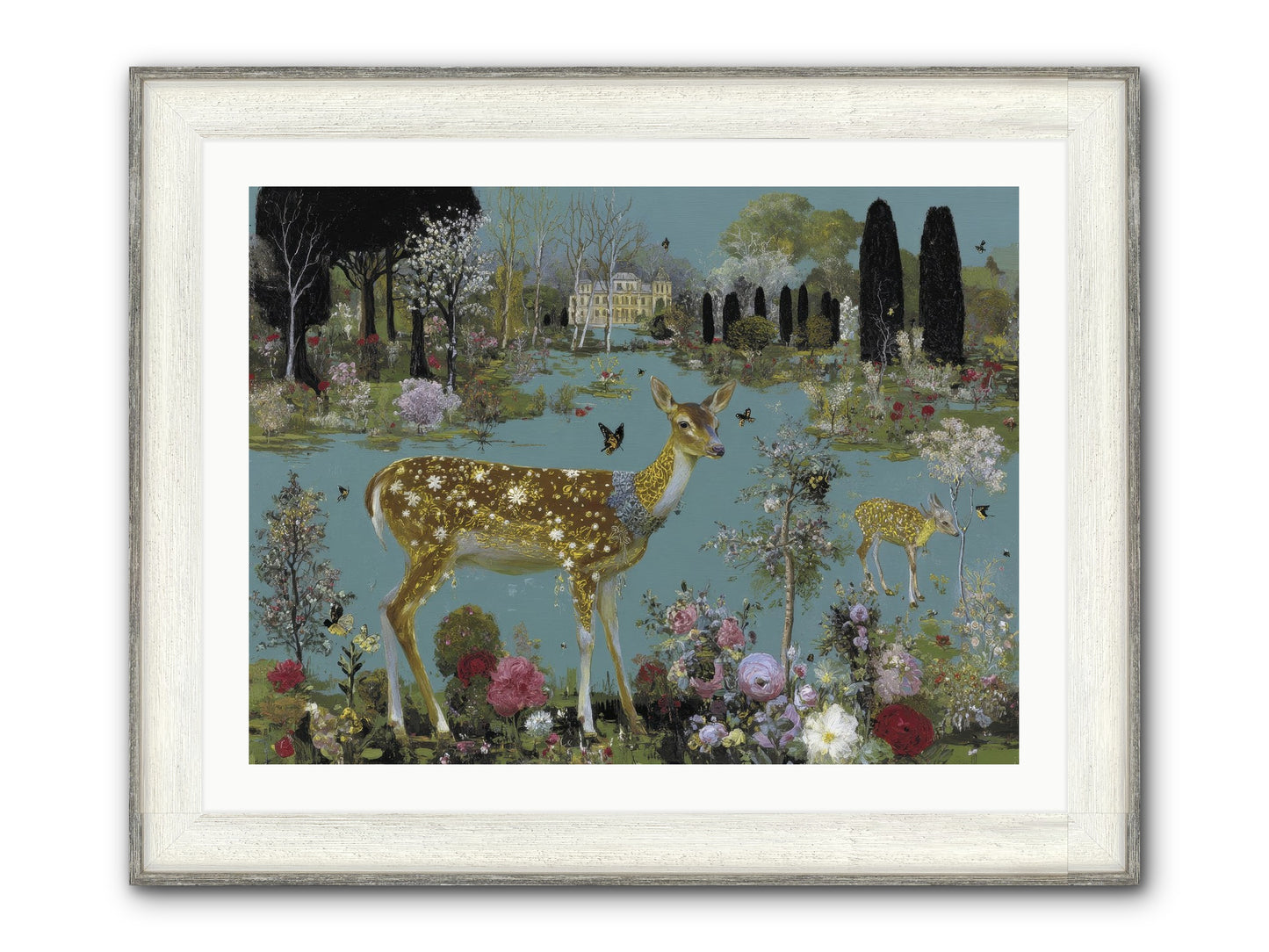 Luminous Whispers Framed Print - Driftwood White 32x24