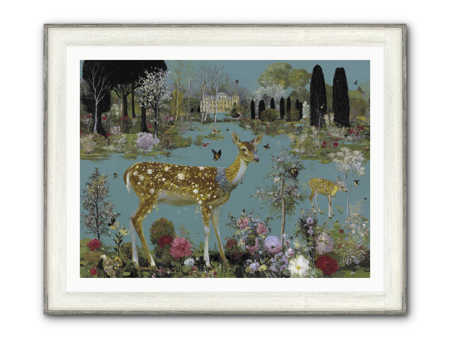 Luminous Whispers Framed Print - Driftwood White 40x30