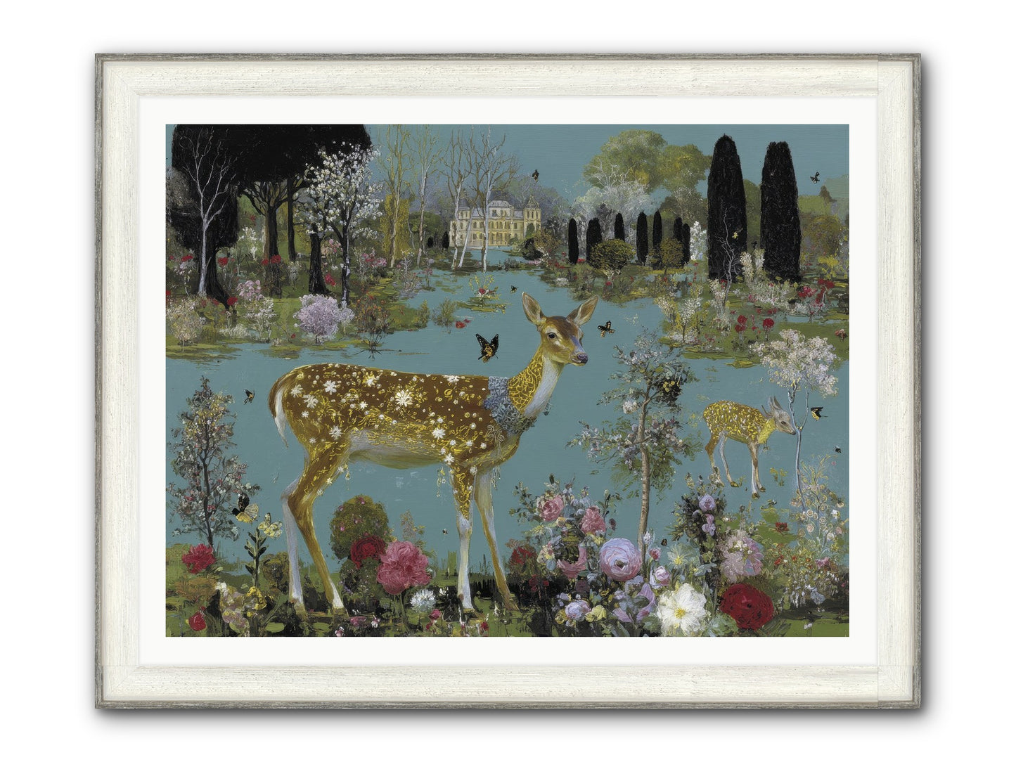 Luminous Whispers Framed Print - Driftwood White 48x36