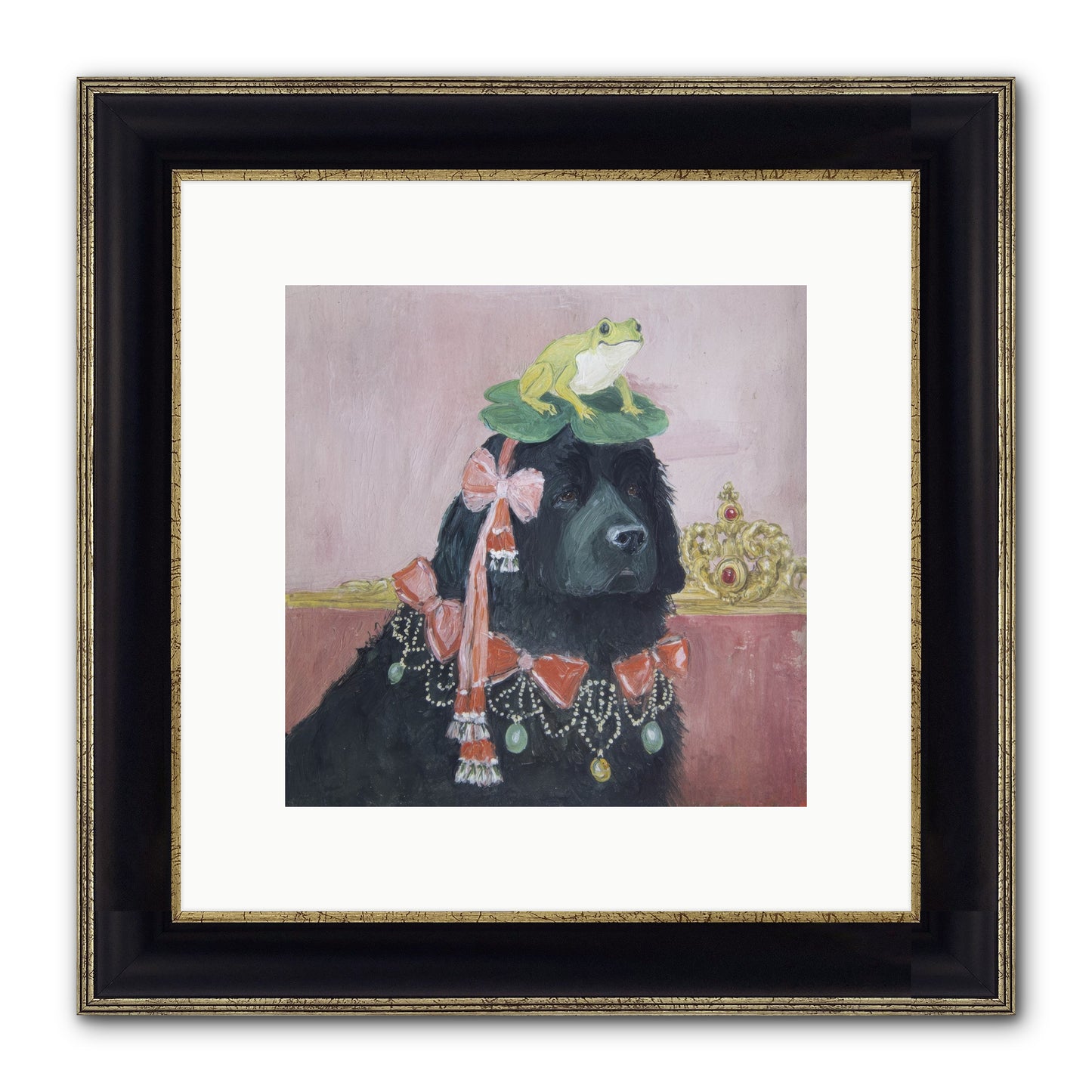 Luminously Charmed Framed Print - Black & Gold 10x10