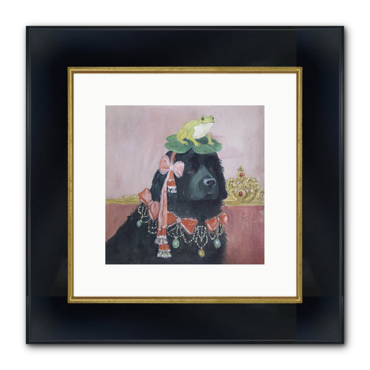 Luminously Charmed Framed Print - Wide Black w/Gold 10x10
