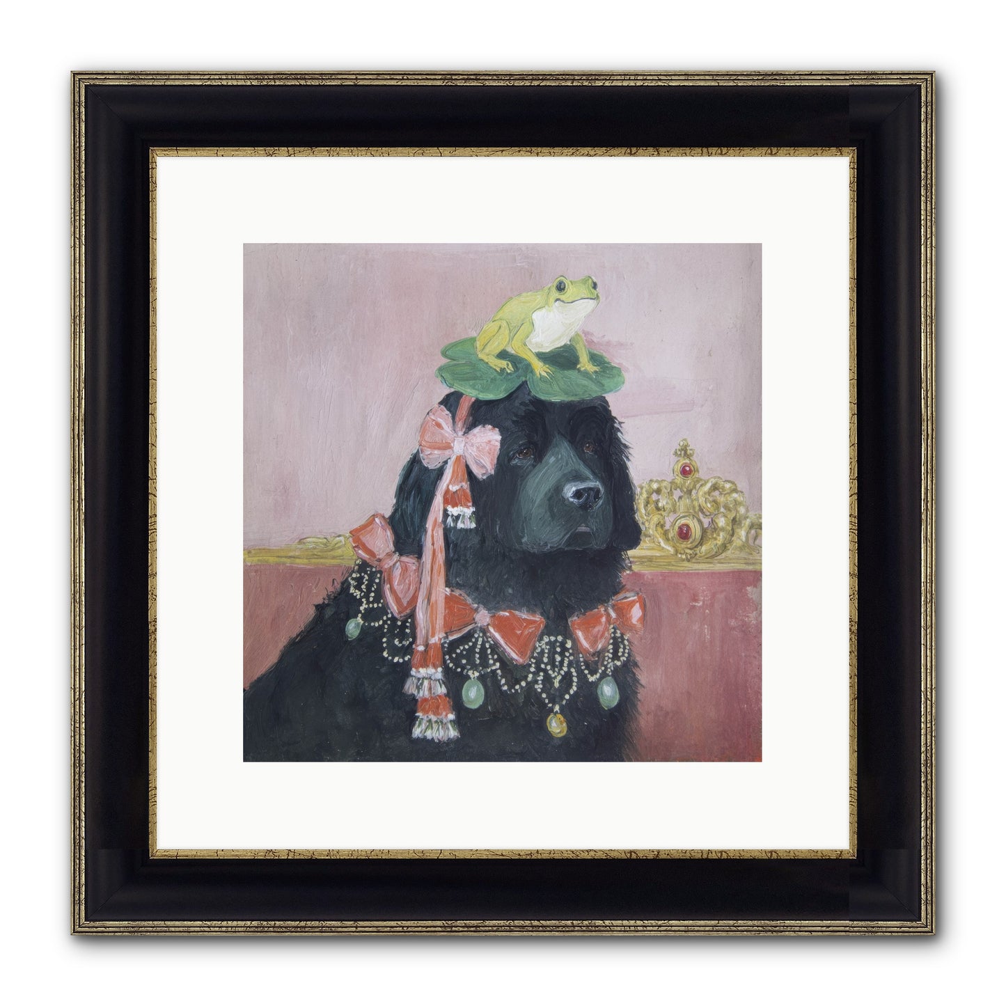 Luminously Charmed Framed Print - Black & Gold 12x12