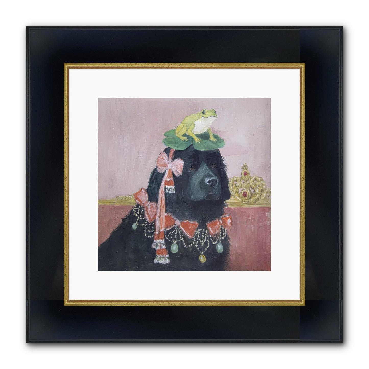 Luminously Charmed Framed Print - Wide Black w/Gold 12x12