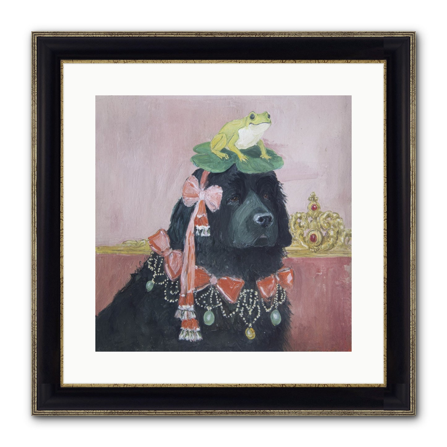 Luminously Charmed Framed Print - Black & Gold 16x16