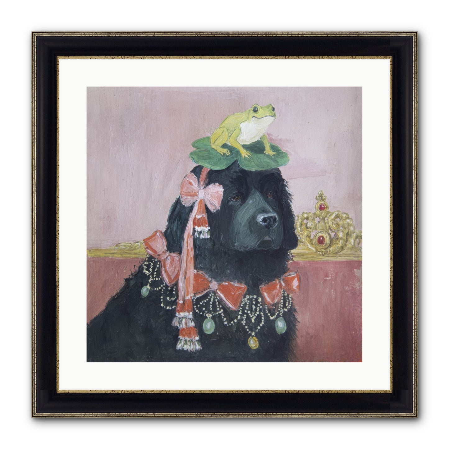 Luminously Charmed Framed Print - Black & Gold 20x20