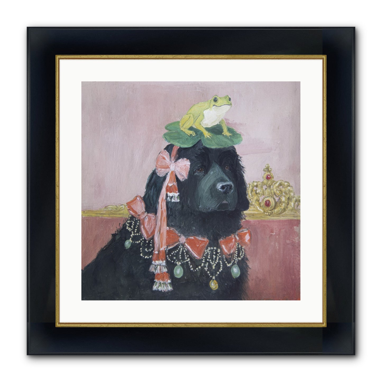 Luminously Charmed Framed Print - Wide Black w/Gold 20x20