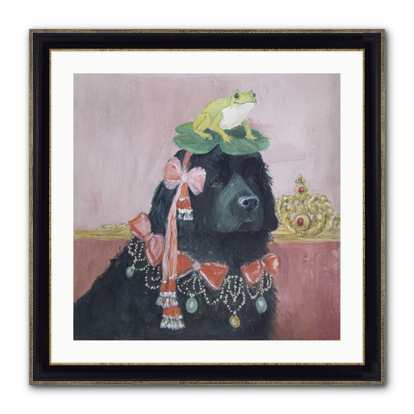 Luminously Charmed Framed Print - Black & Gold 24x24