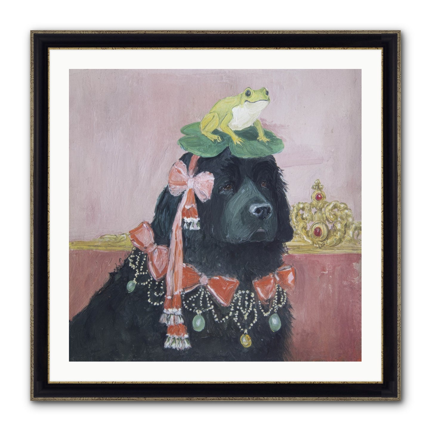 Luminously Charmed Framed Print - Black & Gold 30x30