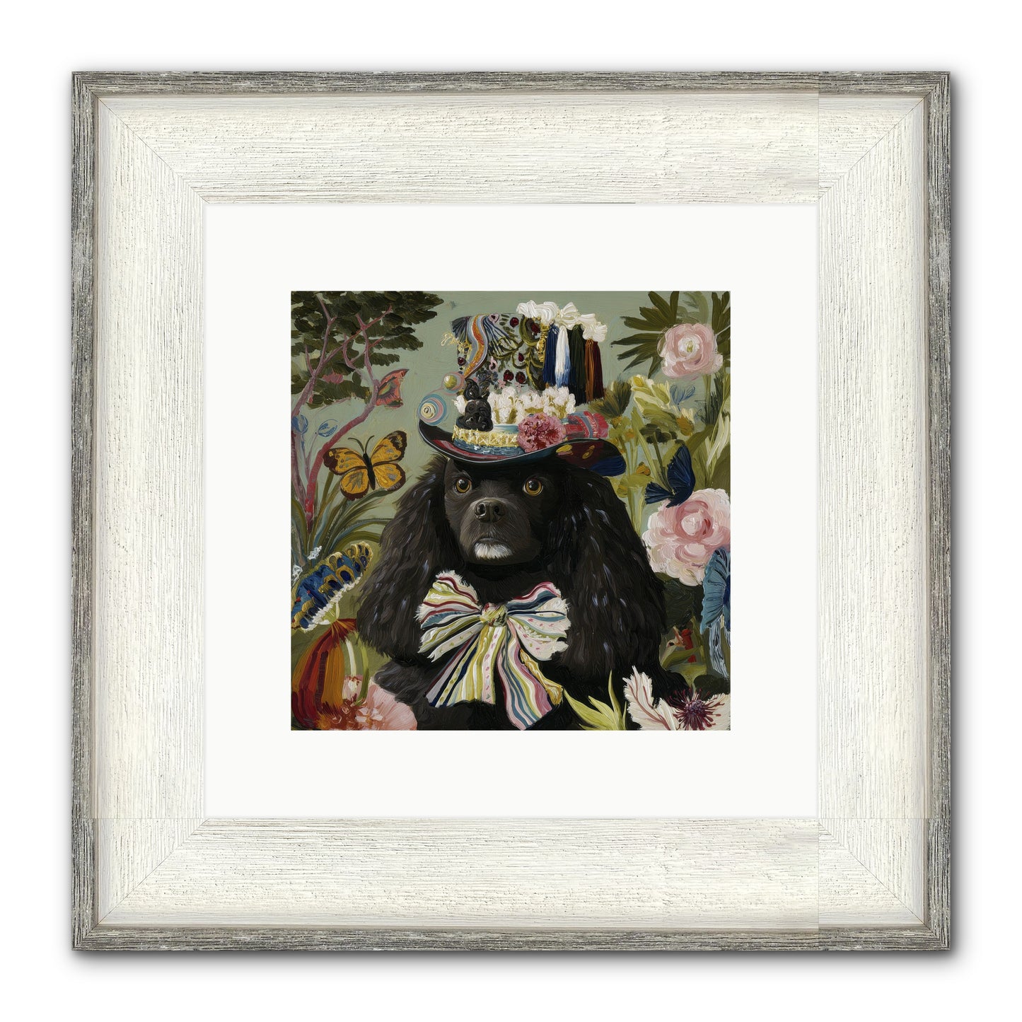 Lush Wilder Framed Print - Driftwood White 10x10