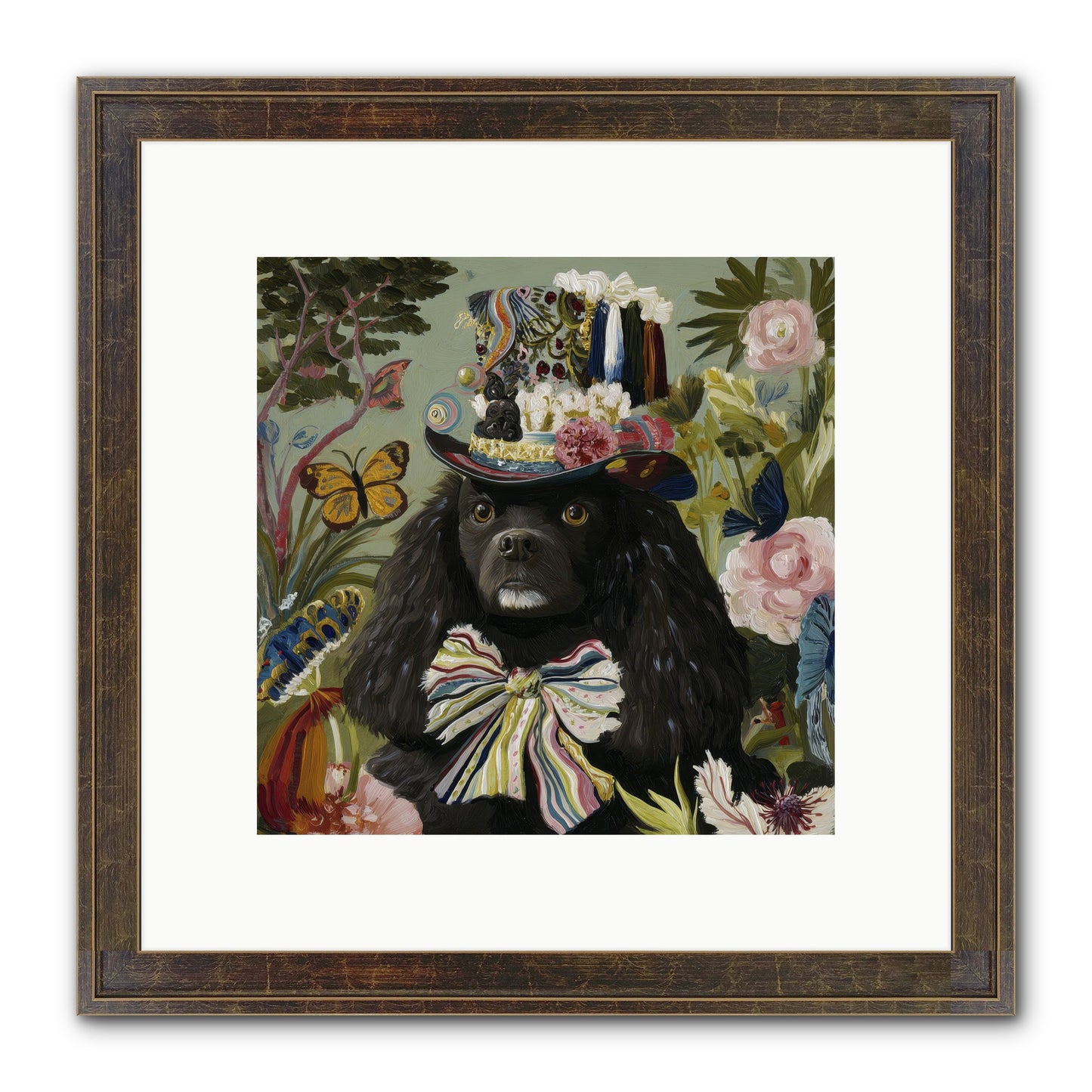 Lush Wilder Framed Print - Slimwoods Black/Gold 10x10