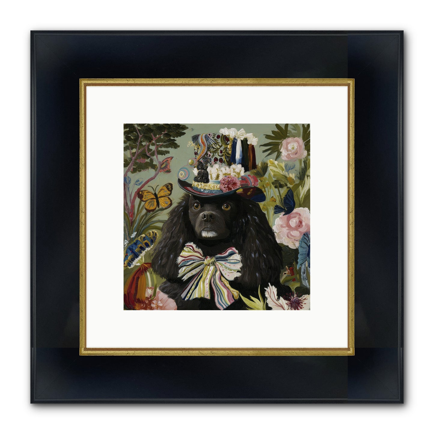 Lush Wilder Framed Print - Wide Black w/Gold 10x10