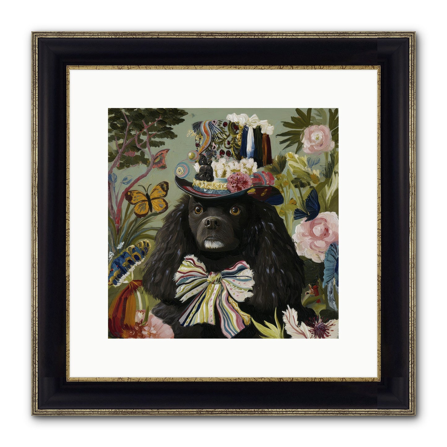 Lush Wilder Framed Print - Black & Gold 12x12