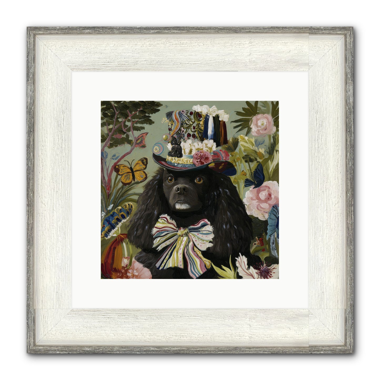 Lush Wilder Framed Print - Driftwood White 12x12