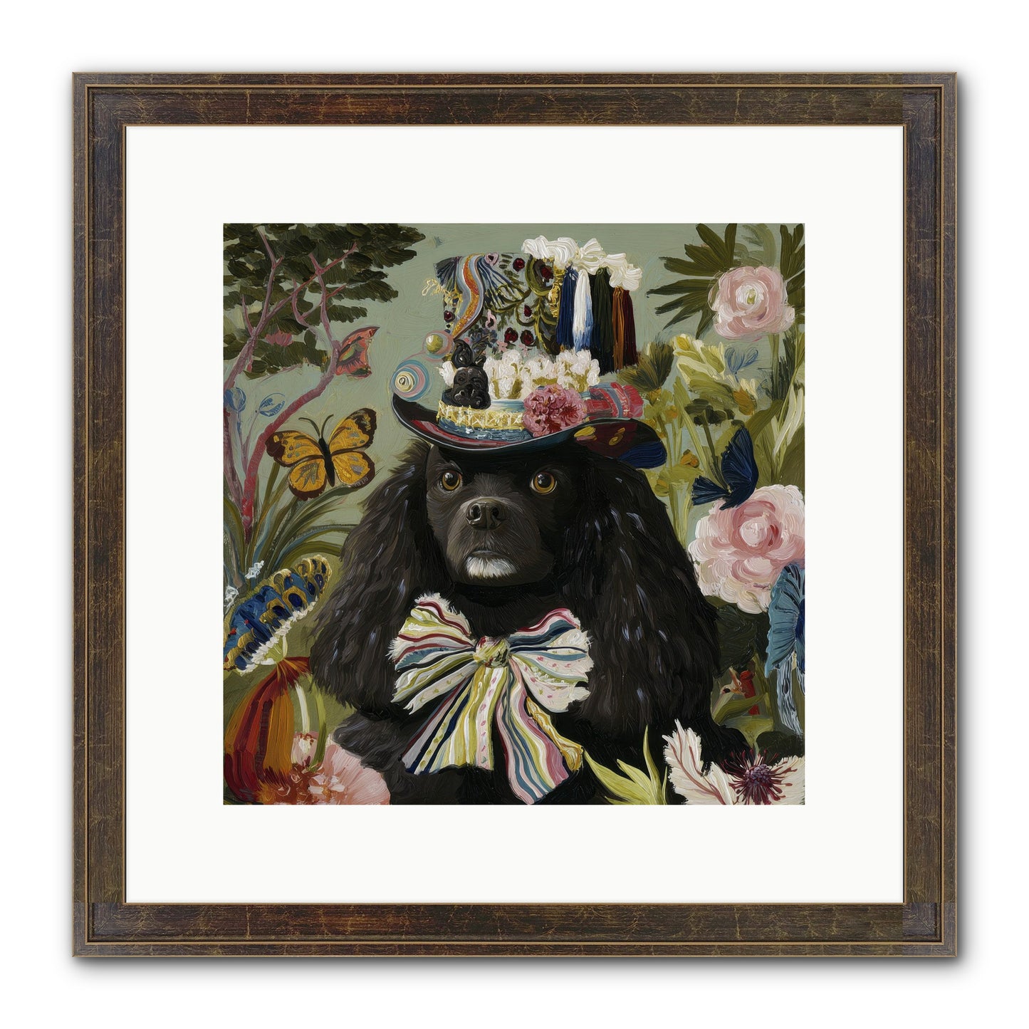 Lush Wilder Framed Print - Slimwoods Black/Gold 12x12
