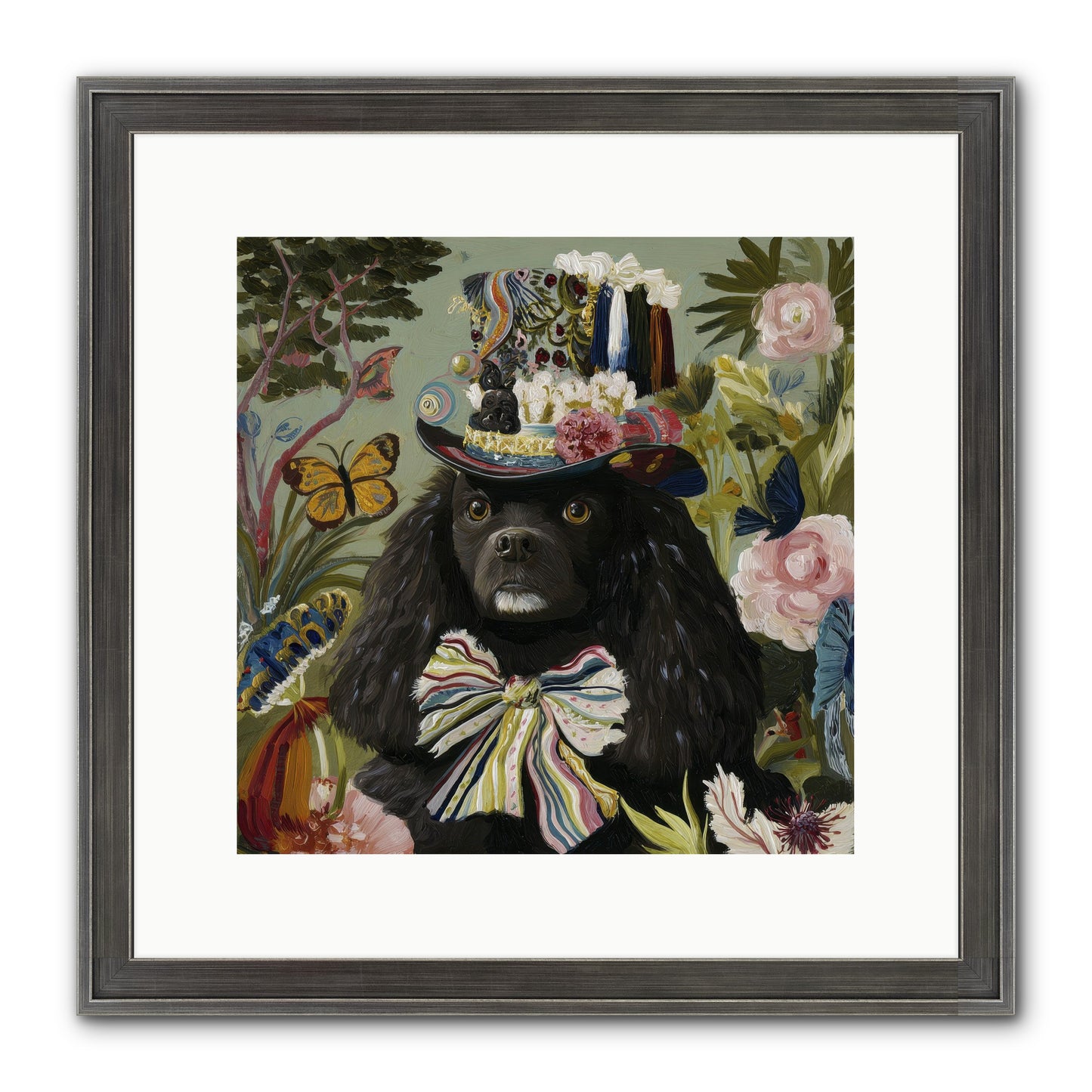 Lush Wilder Framed Print - Slimwoods Black/Silver 12x12