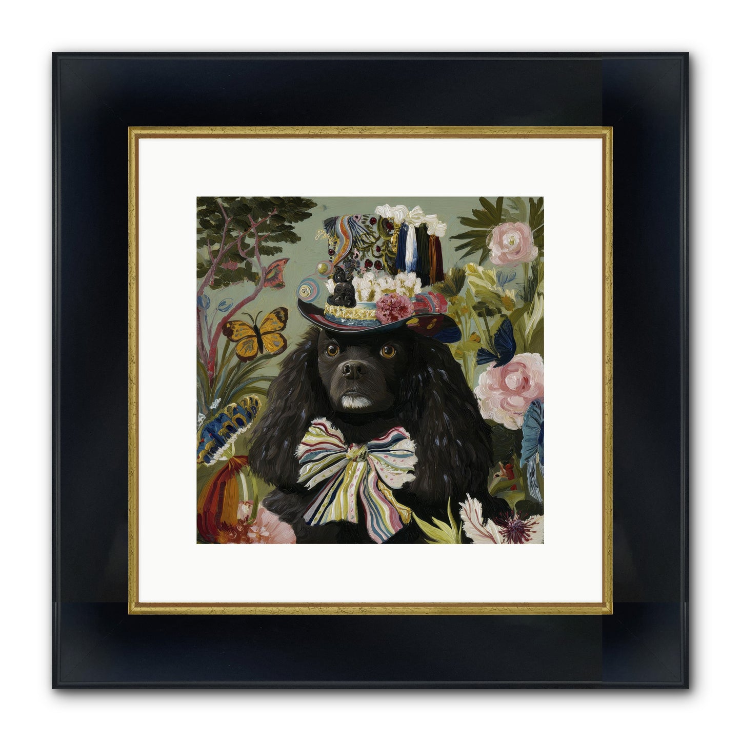 Lush Wilder Framed Print - Wide Black w/Gold 12x12