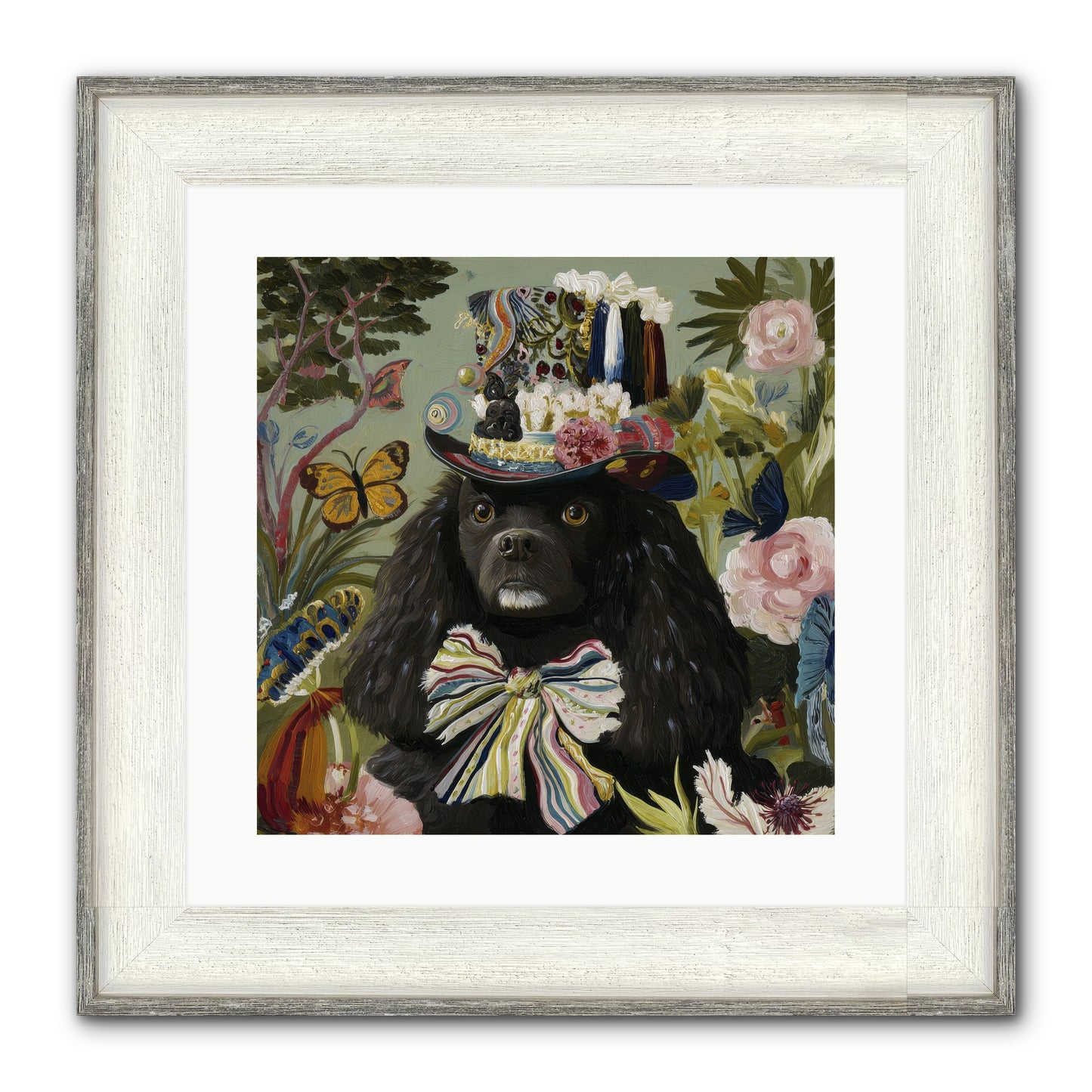 Lush Wilder Framed Print - Driftwood White 16x16