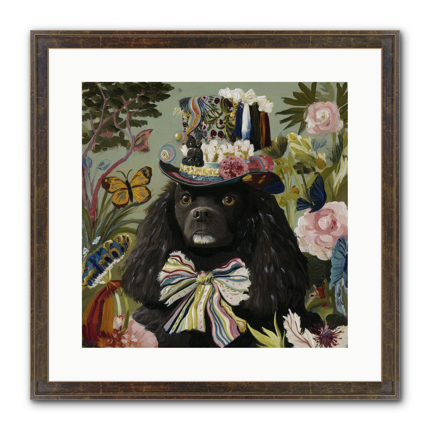 Lush Wilder Framed Print - Slimwoods Black/Gold 16x16