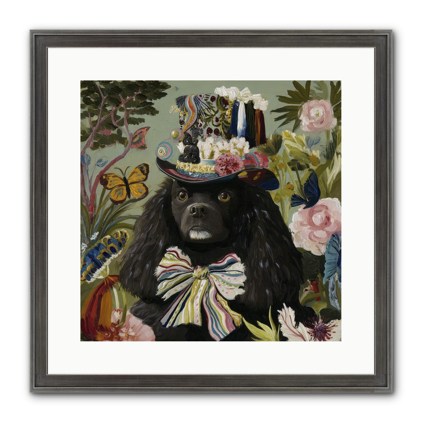 Lush Wilder Framed Print - Slimwoods Black/Silver 16x16
