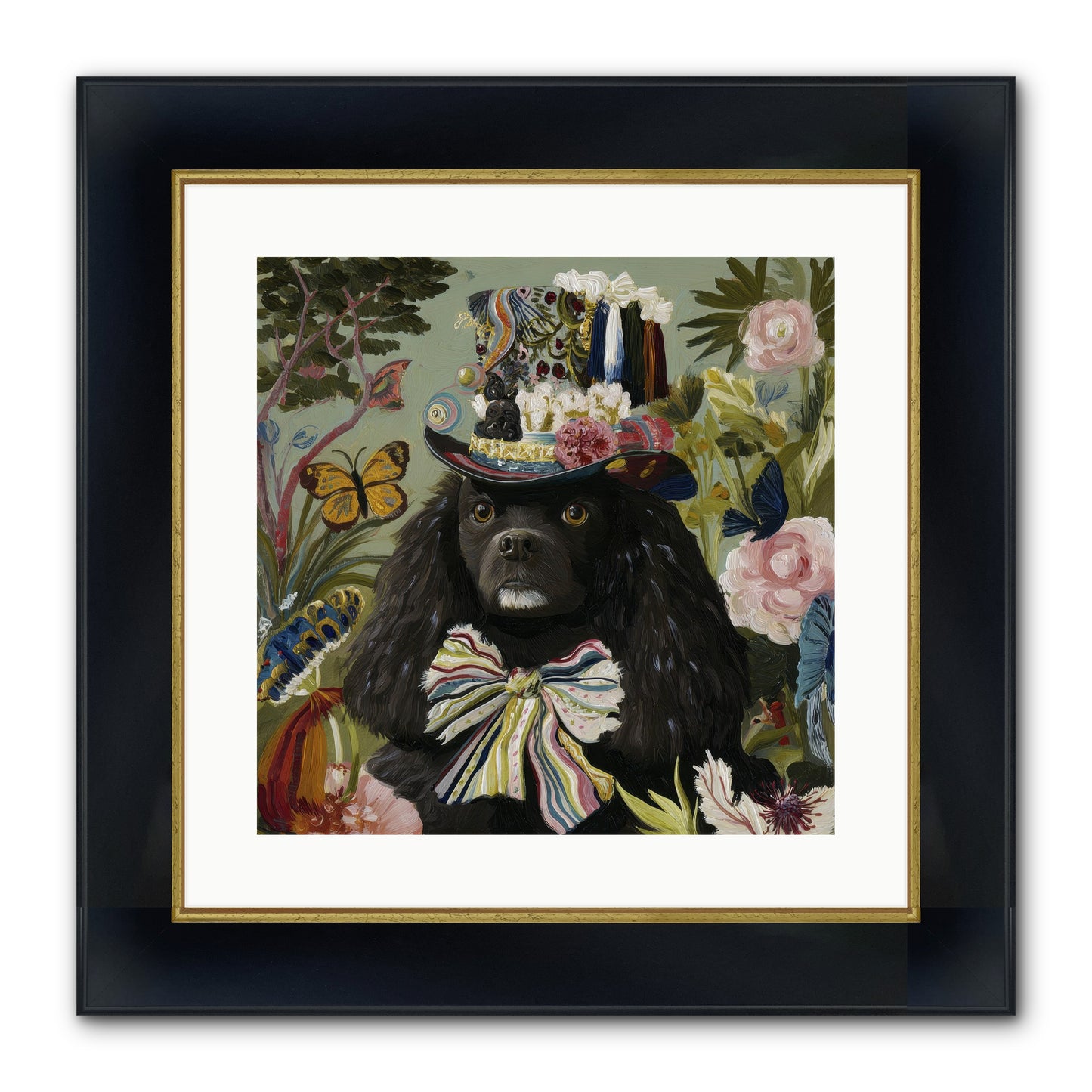 Lush Wilder Framed Print - Wide Black w/Gold 16x16
