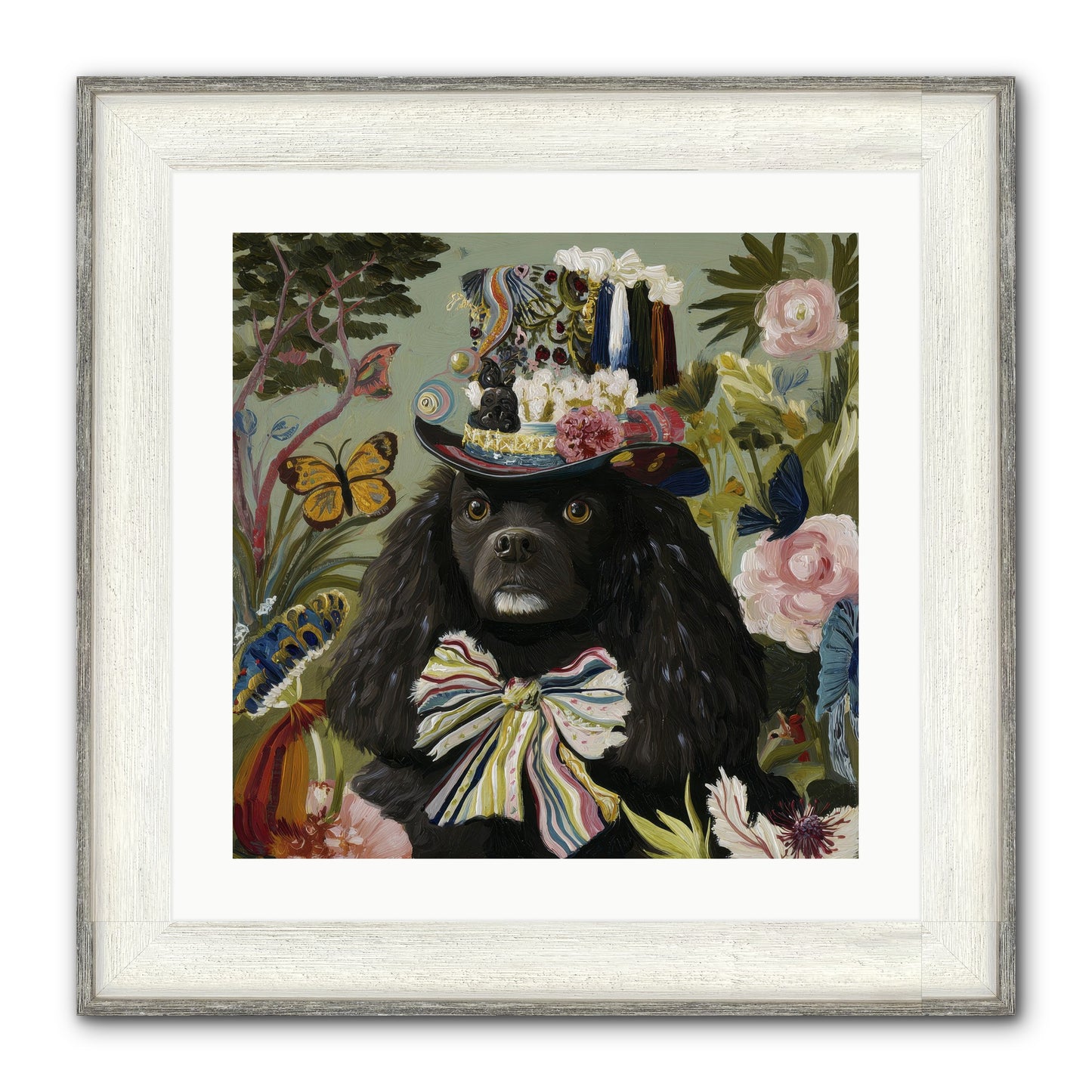 Lush Wilder Framed Print - Driftwood White 20x20