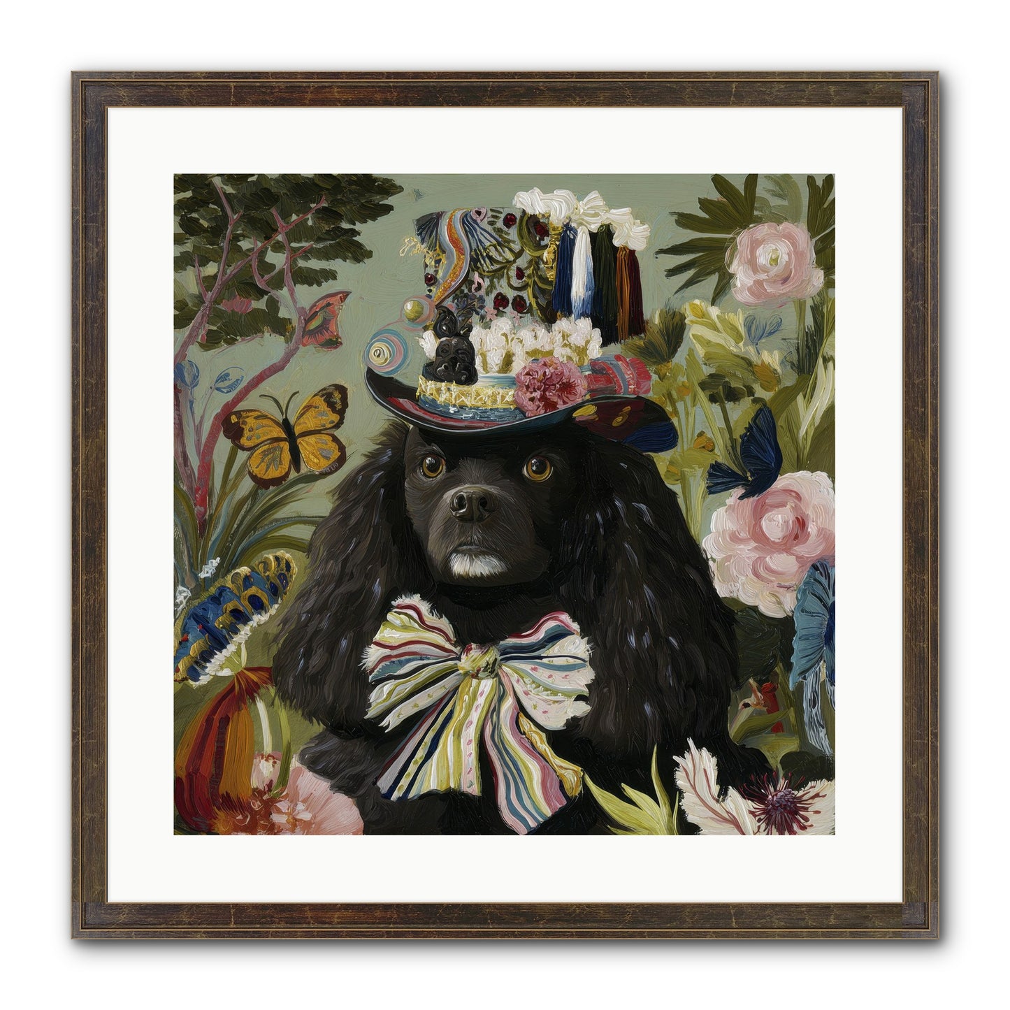 Lush Wilder Framed Print - Slimwoods Black/Gold 20x20